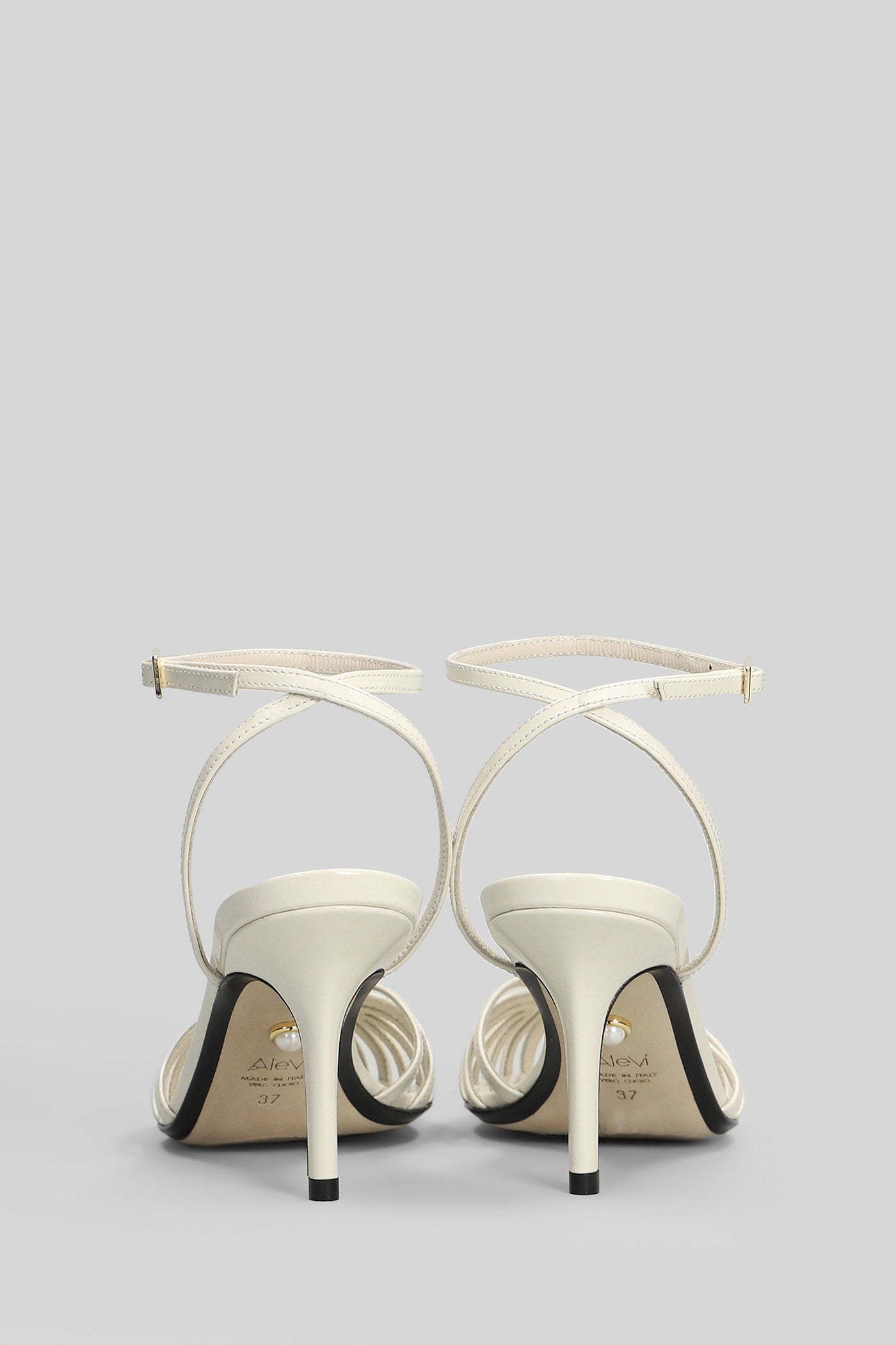 Blake 75 Sandals in white patent leather Scarpe