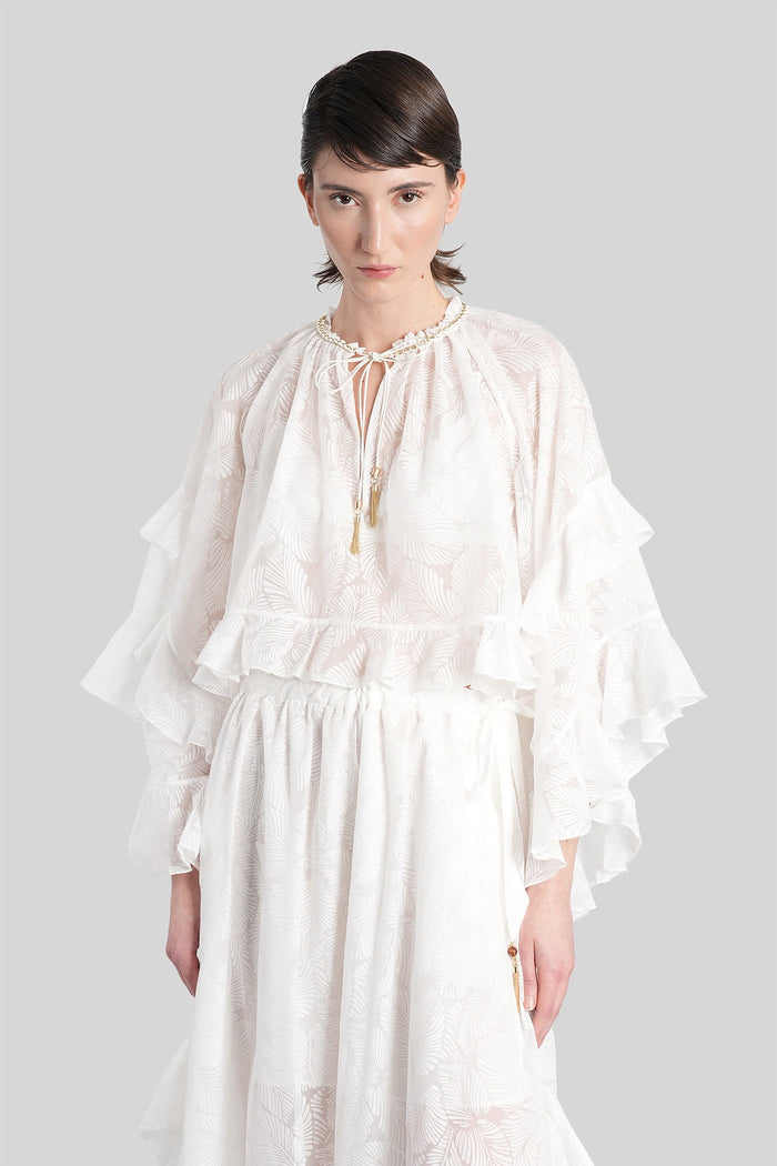 Blouse White Cotton Abbigliamento