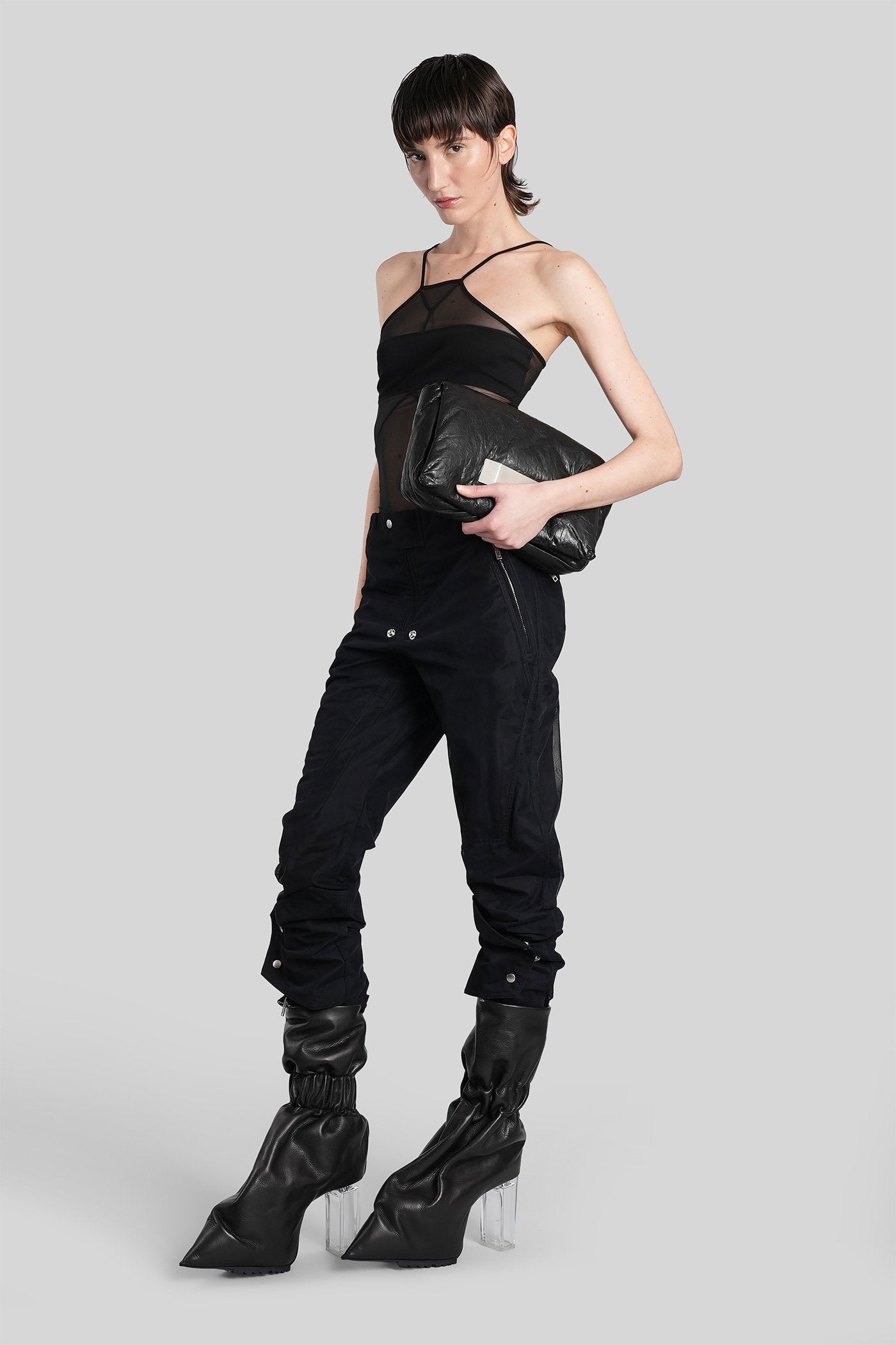 Motopants Pants Black Polyamide Abbigliamento