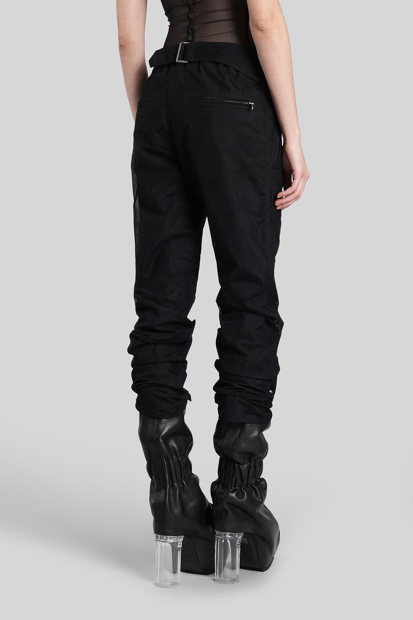 Motopants Pants Black Polyamide Abbigliamento