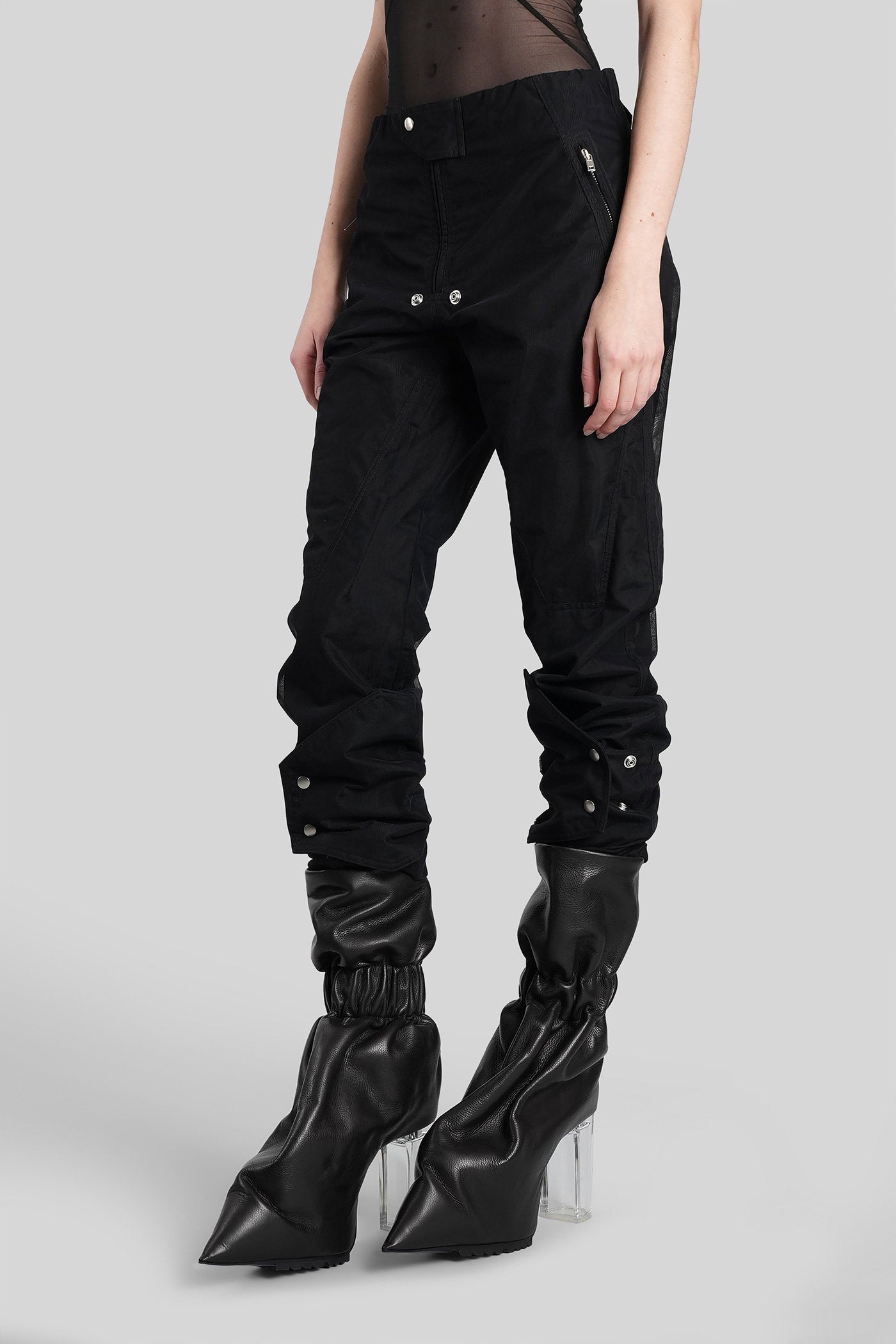 Motopants Pants Black Polyamide Abbigliamento