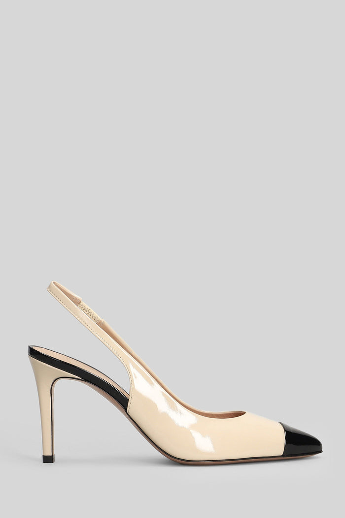 Clelia Pumps Beige Patent Leather Scarpe