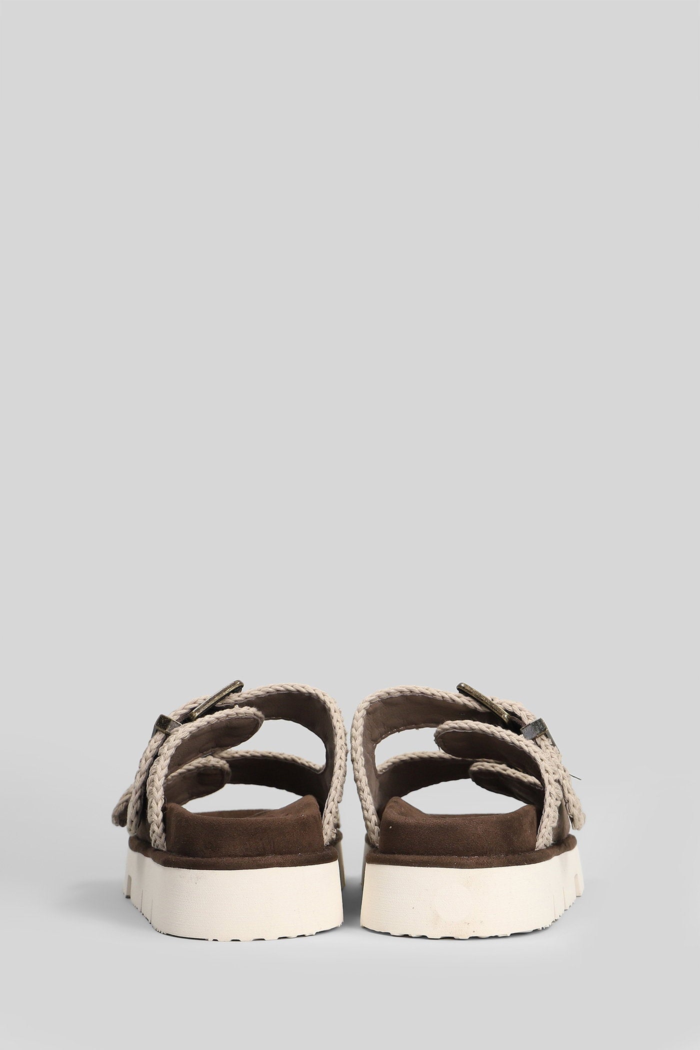 Bio Sandal Flats in brown suede Scarpe