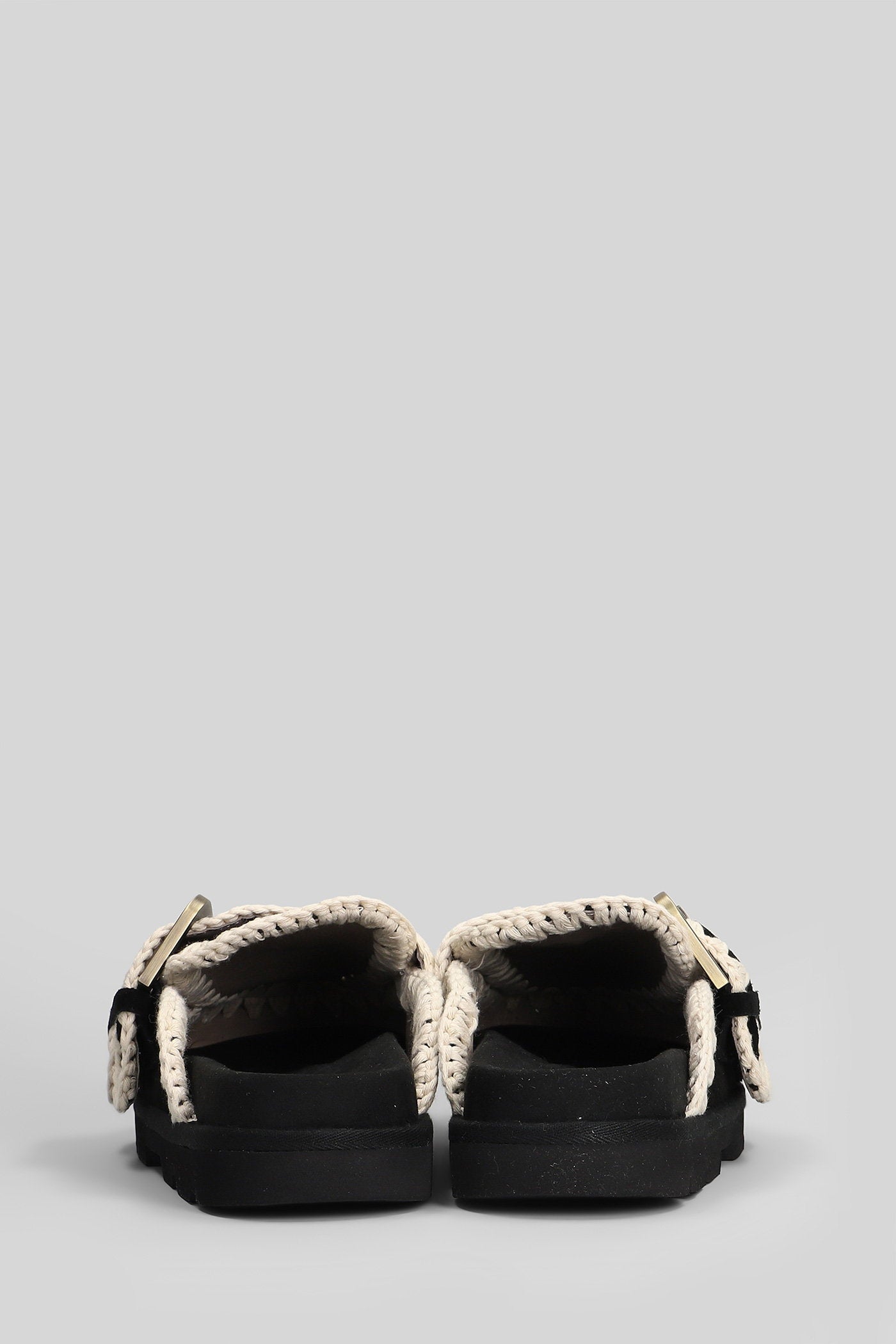 Low Bio Sabot Slipper-Mule in black suede Scarpe