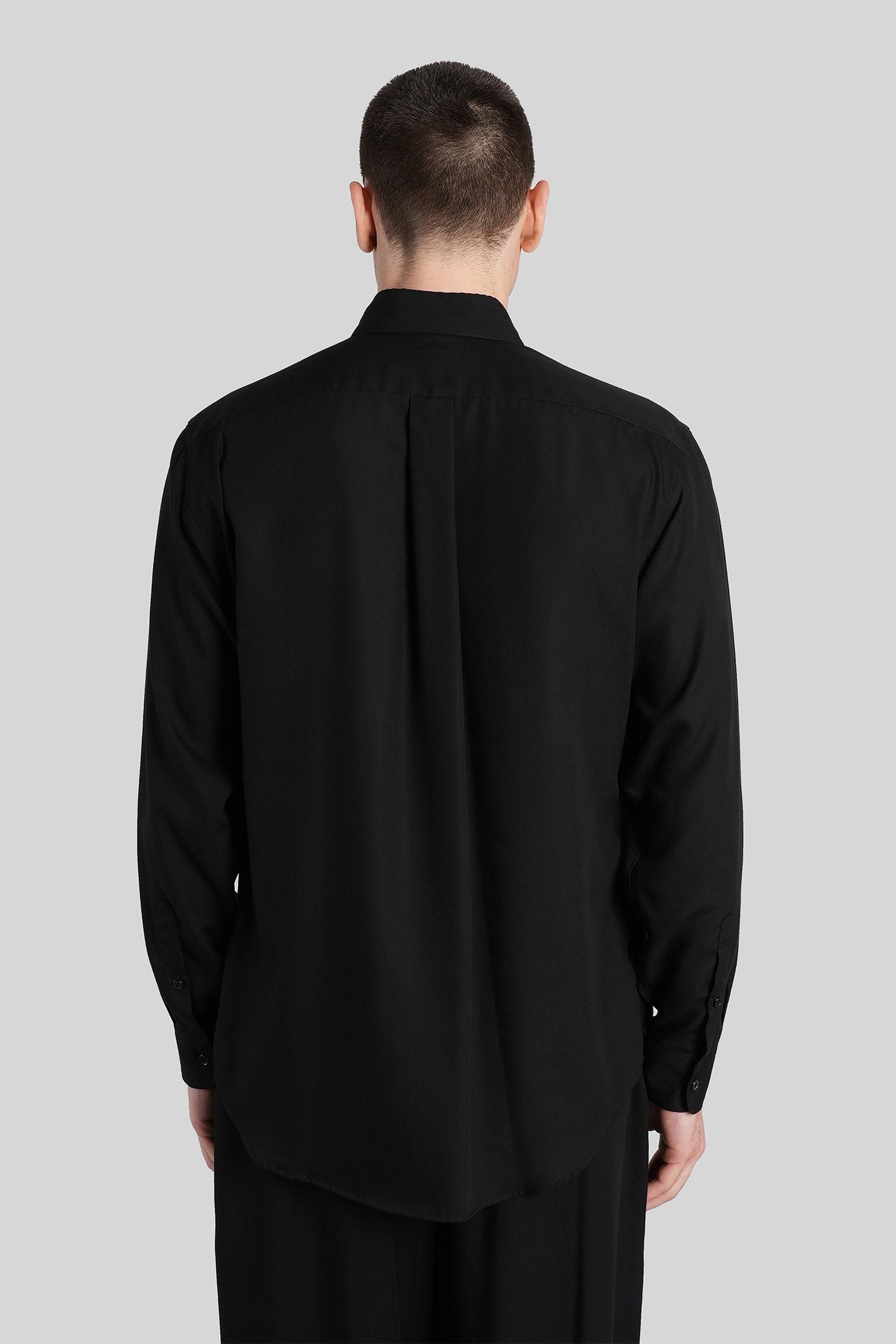 Shirt Black Cellulose Abbigliamento