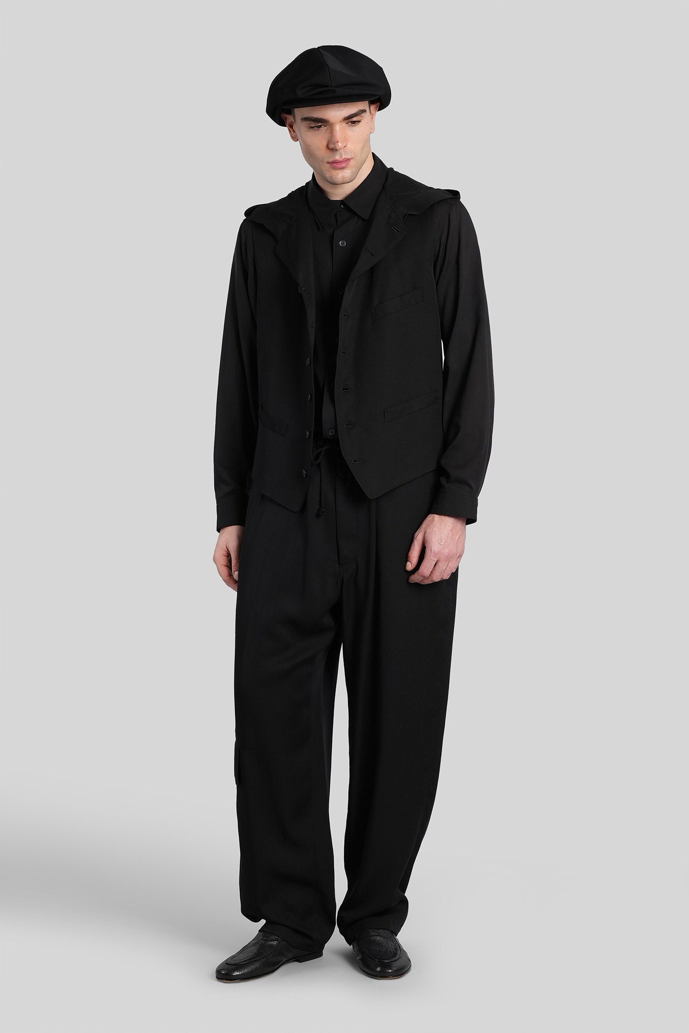 Shirt Black Cellulose Abbigliamento