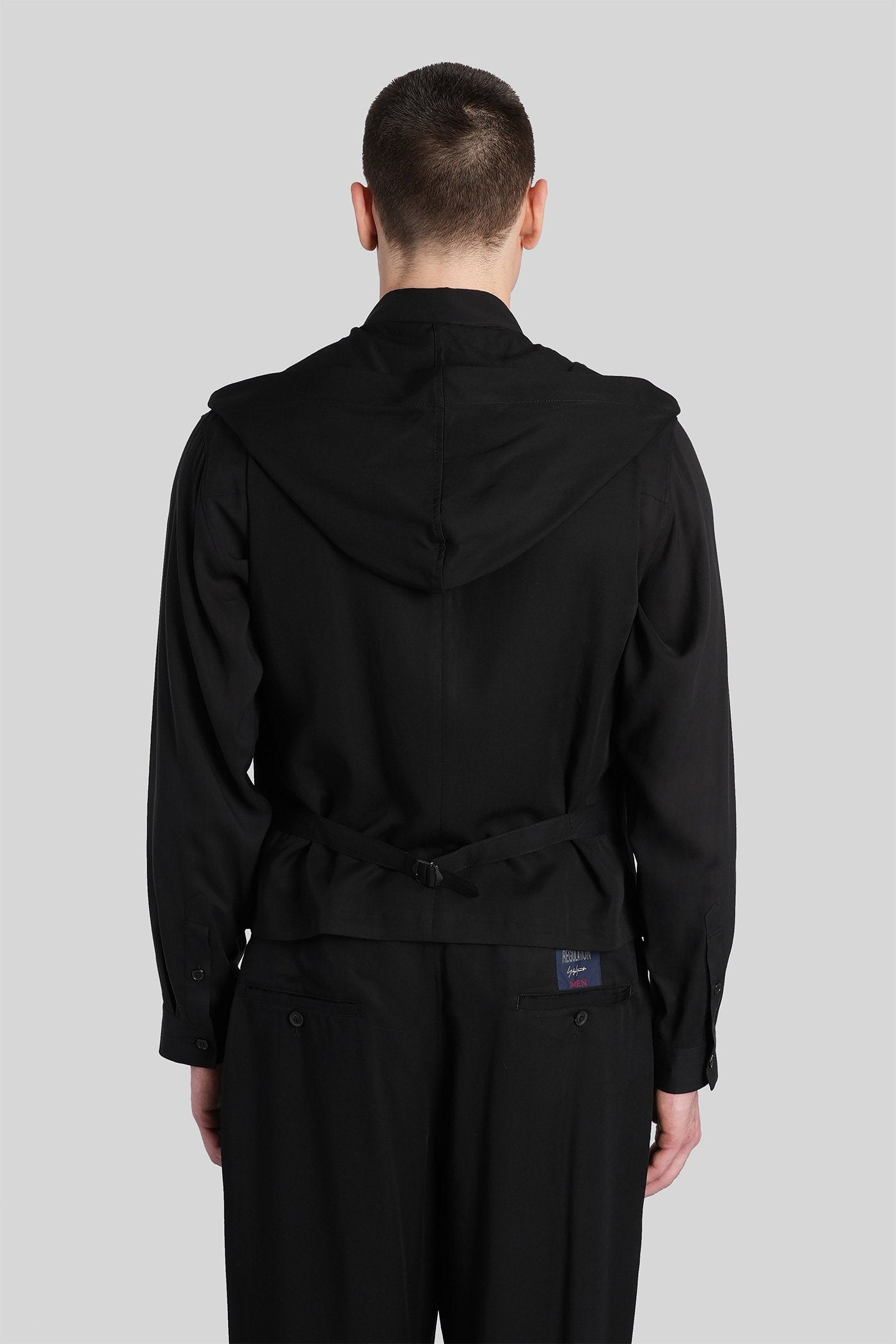 Vest Black Cellulose Abbigliamento