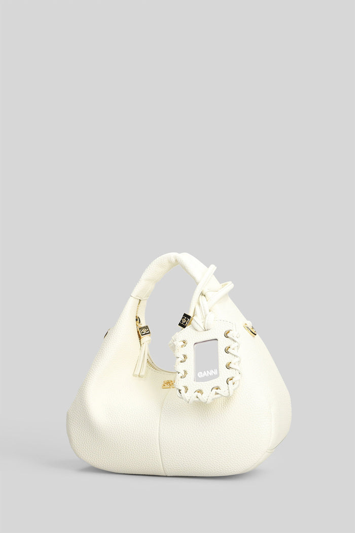 Hobo Mini Shoulder Bag White Polyester Borse