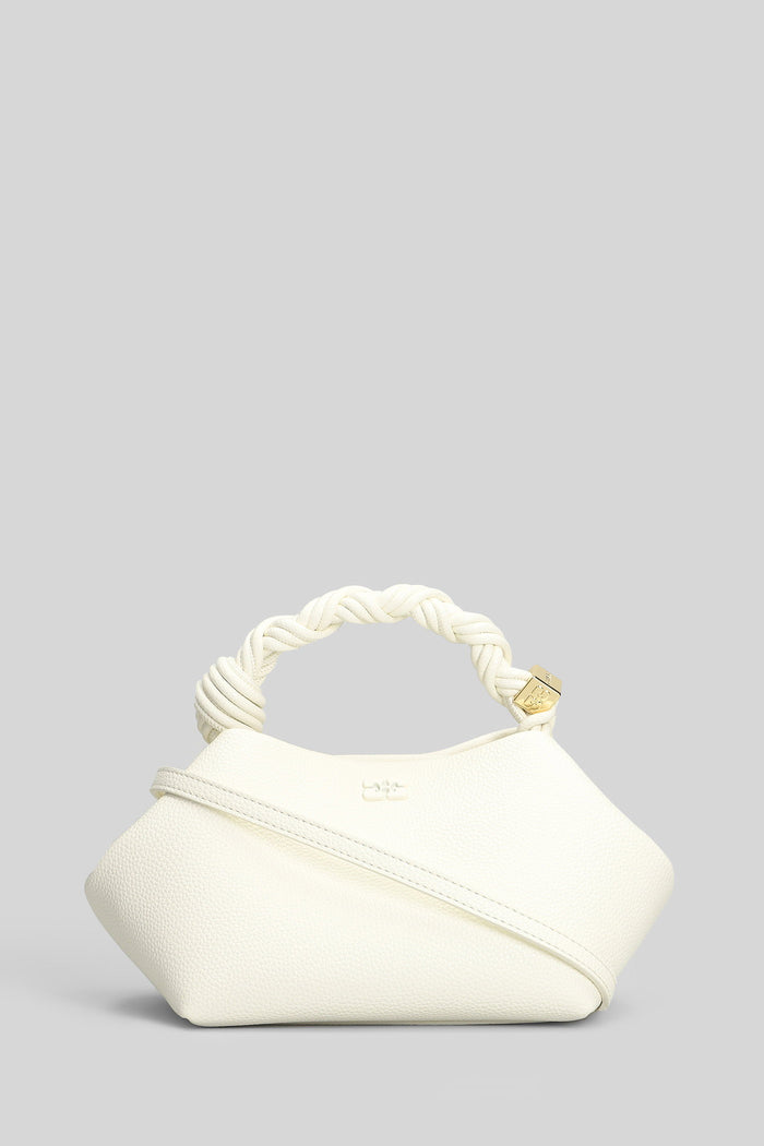 Bou Small Shoulder Bag White Polyester Borse