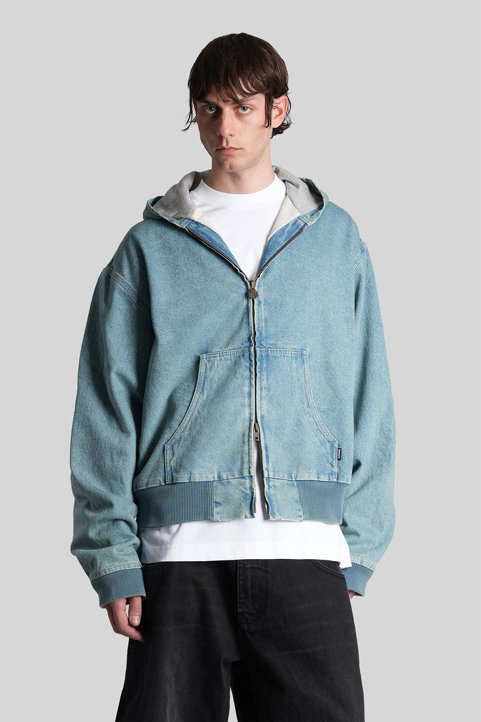 Denim Jackets Blue Cotton Abbigliamento