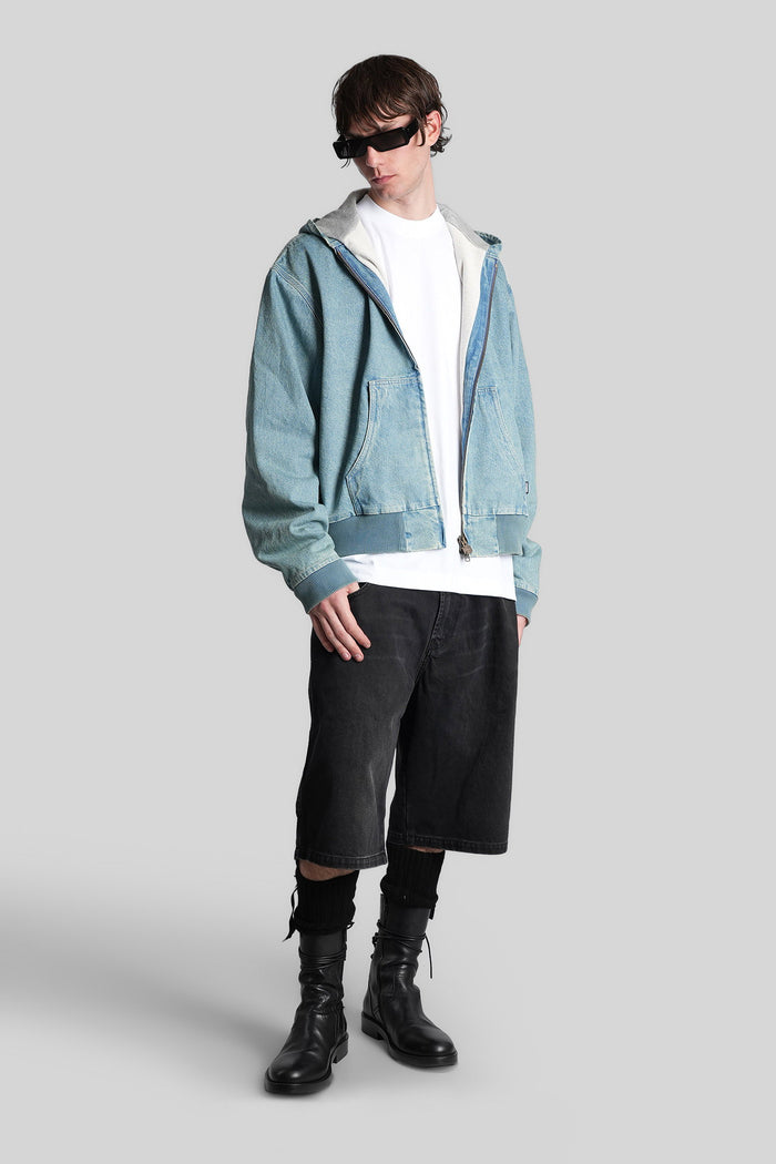 Denim Jackets Blue Cotton Abbigliamento