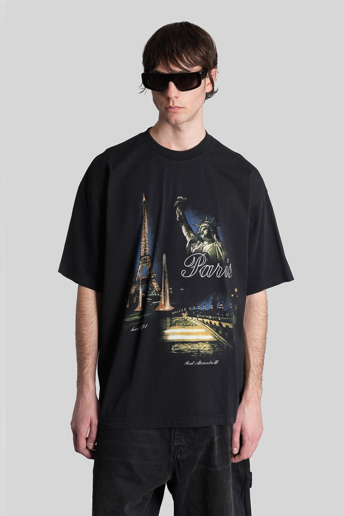 T-Shirt Black Cotton Abbigliamento