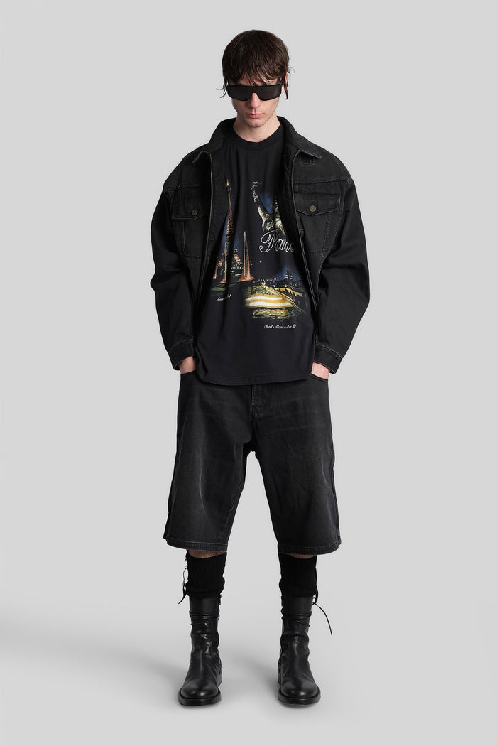 T-Shirt Black Cotton Abbigliamento
