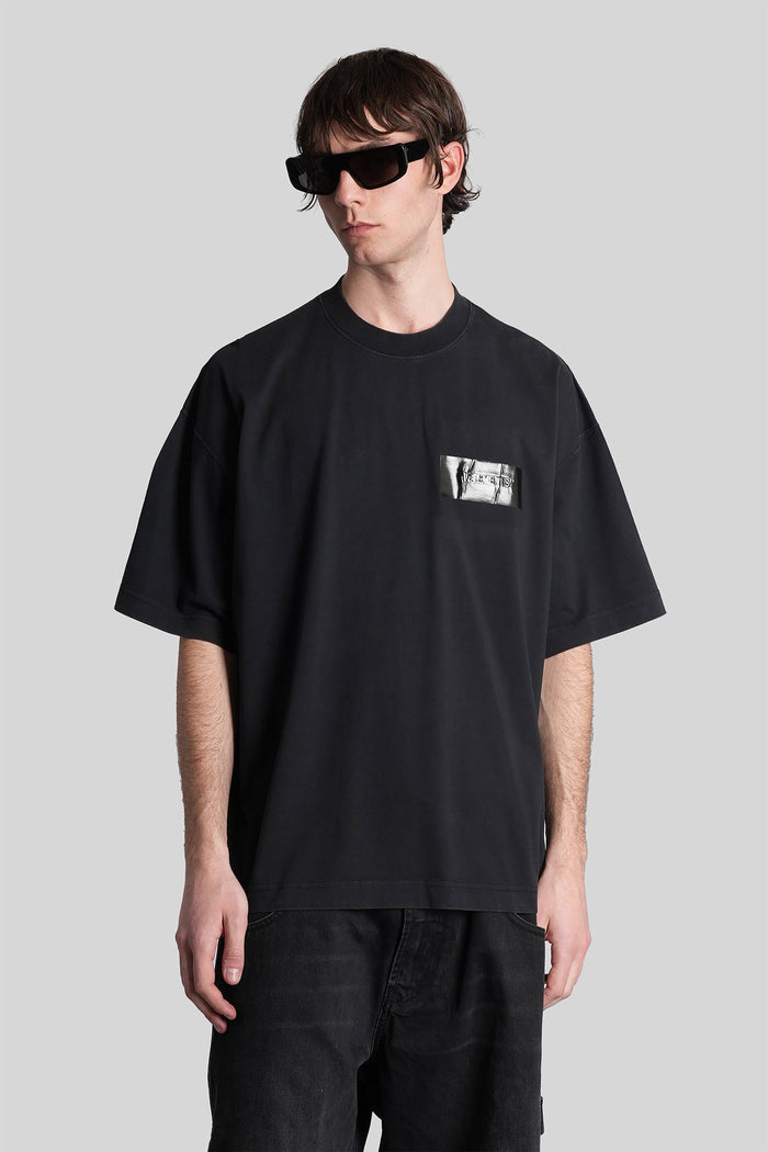 T-Shirt Black Cotton Abbigliamento