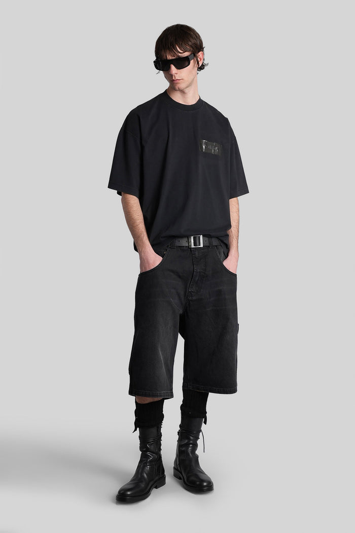 T-Shirt Black Cotton Abbigliamento