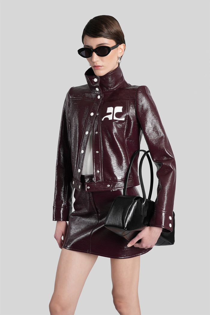 Casual Jacket Bordeaux Cotton Abbigliamento