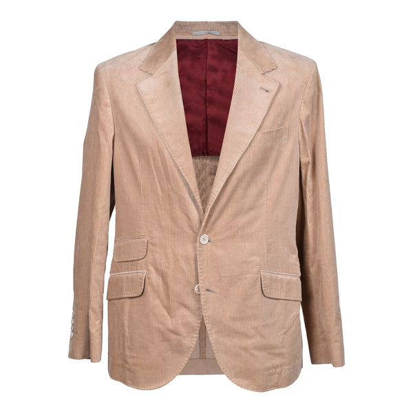 Brunello Cucinelli Mens Camel Cotton Corduroy Suit Tan