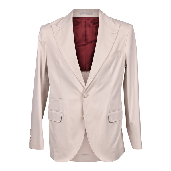 Brunello Cucinelli Mens Beige Cotton Casual Suit
