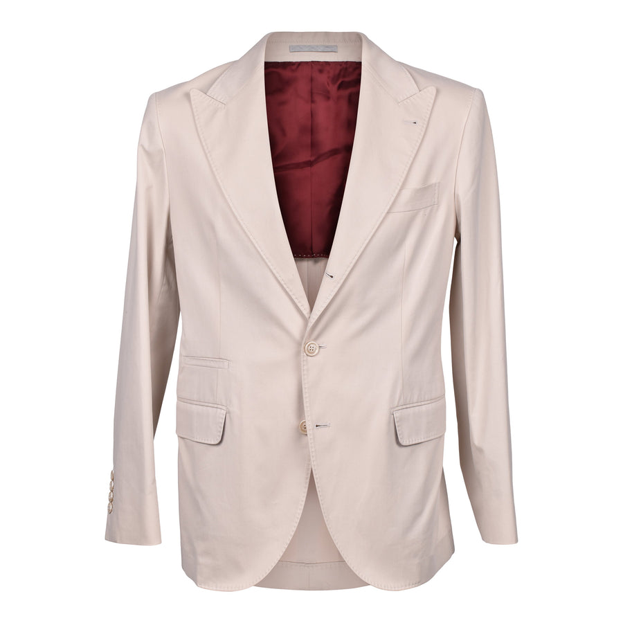 Brunello Cucinelli Mens Beige Cotton Casual Suit