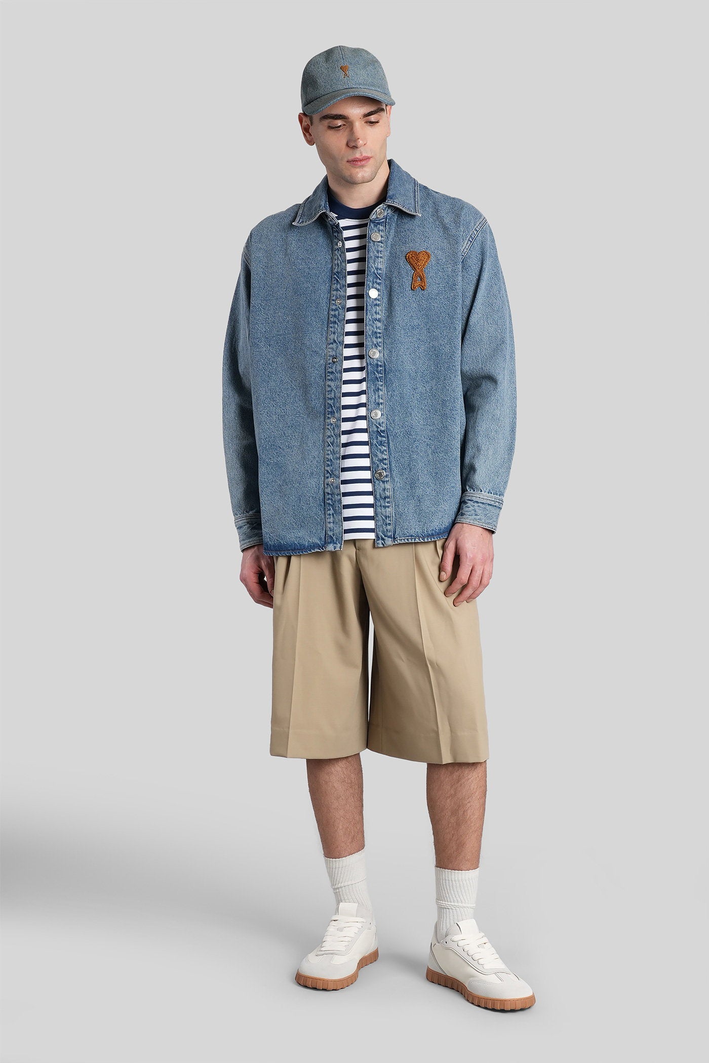 Denim Jackets Blue Cotton Abbigliamento
