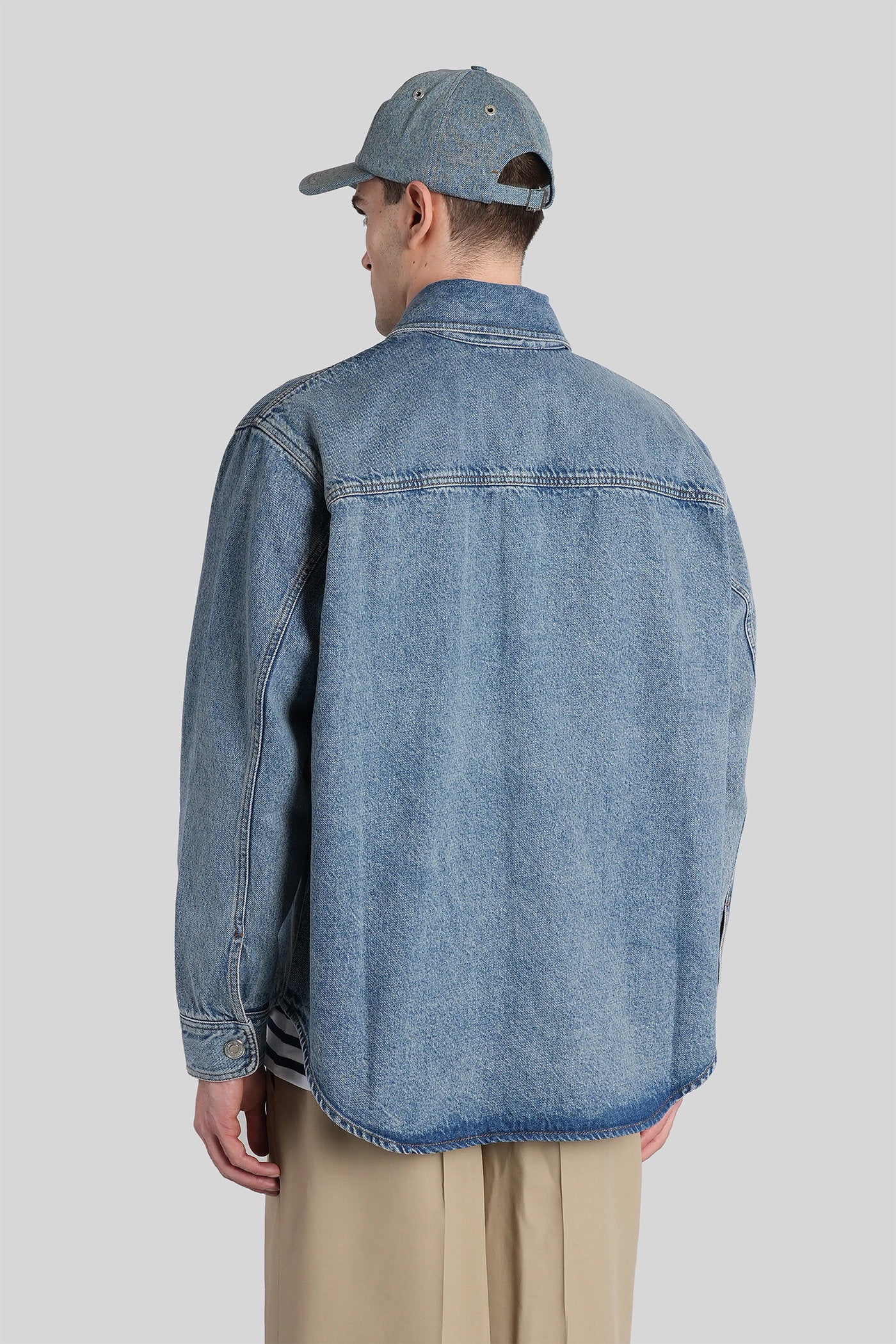 Denim Jackets Blue Cotton Abbigliamento
