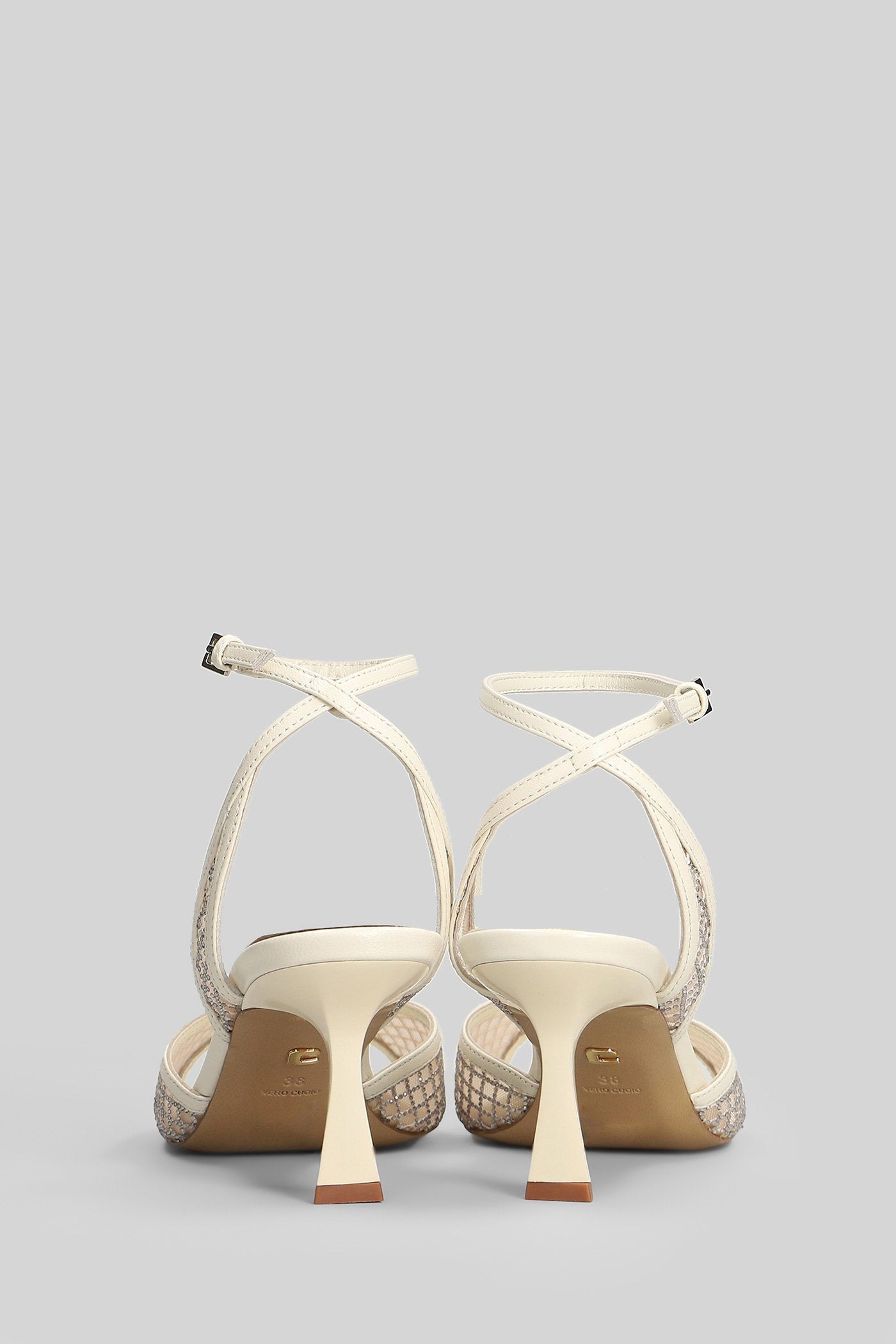 Ruby 65 Sandals Beige Leather Scarpe