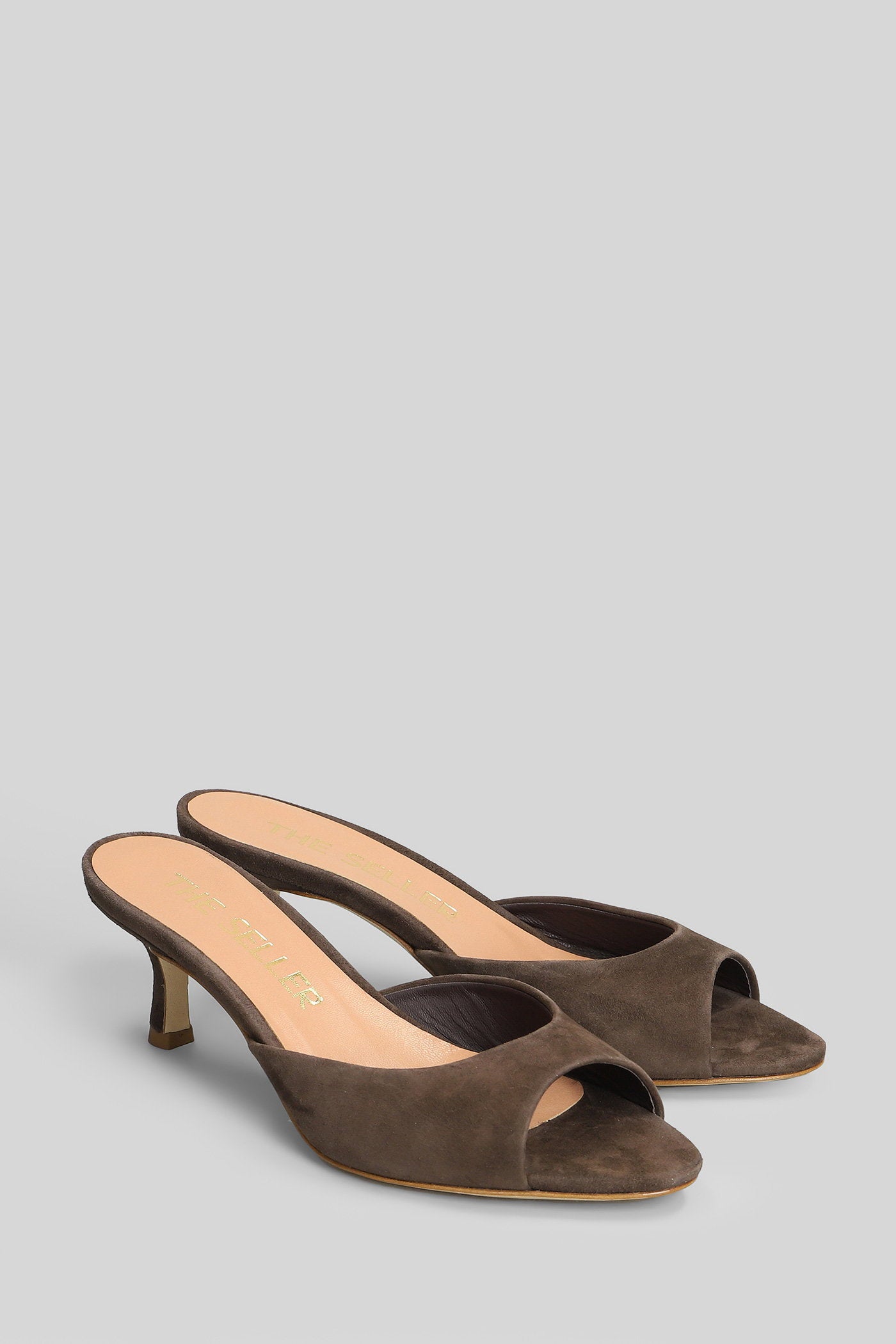 Slipper-Mule Dark Brown Suede Scarpe