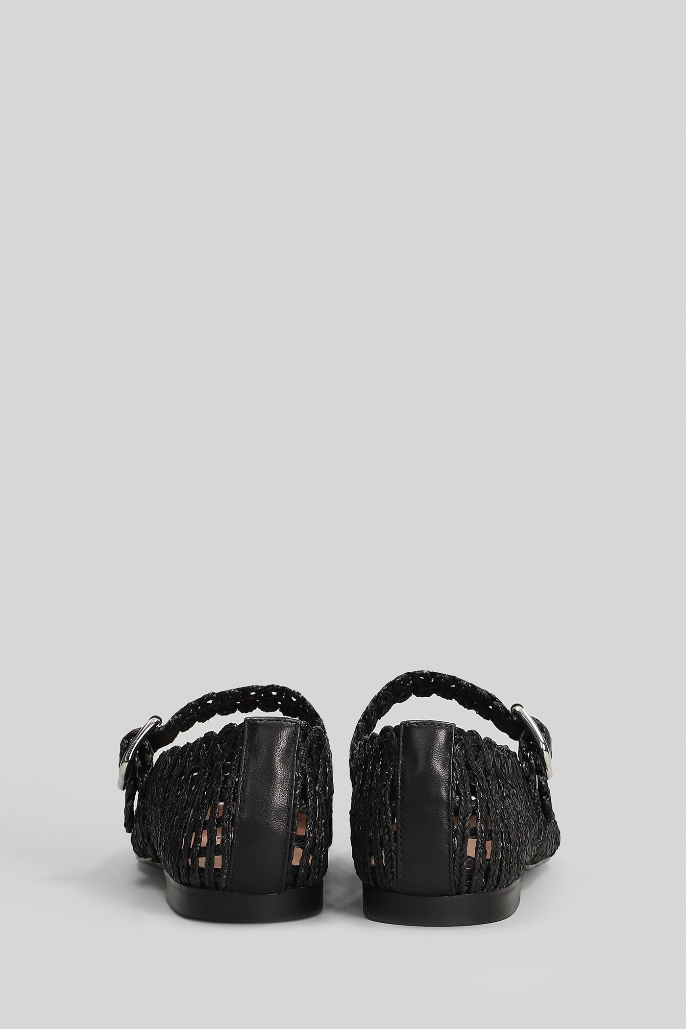 Hazel Flat Ballet Flats Black Leather Scarpe