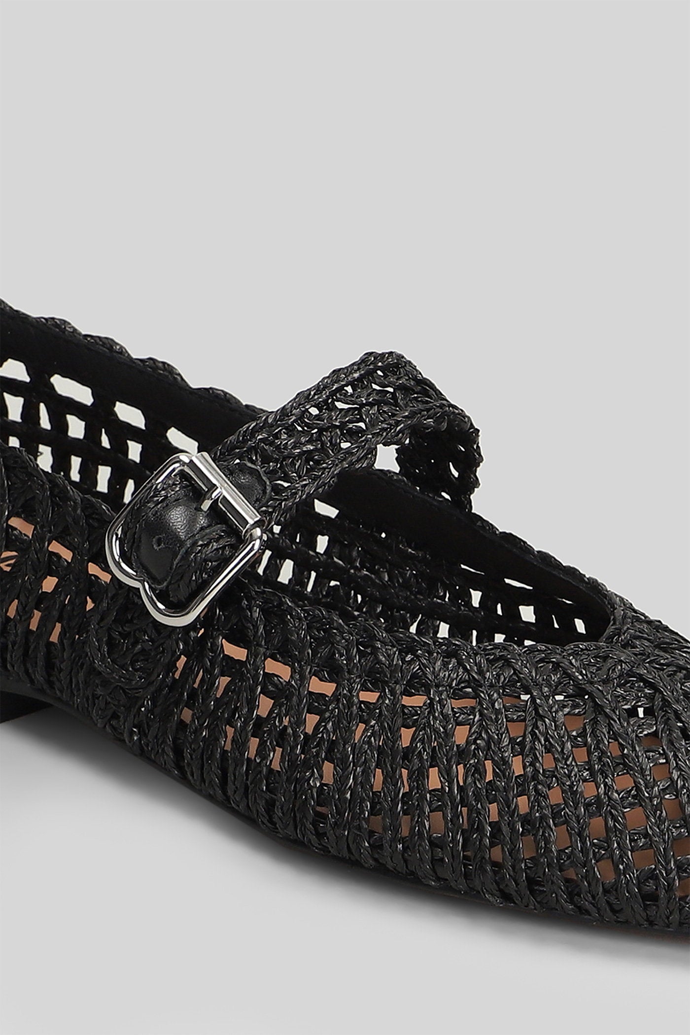 Hazel Flat Ballet Flats Black Leather Scarpe