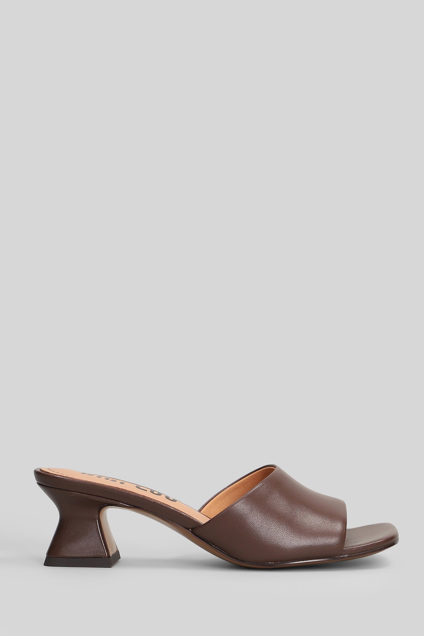 Zia 50 Slipper-Mule Brown Leather Scarpe