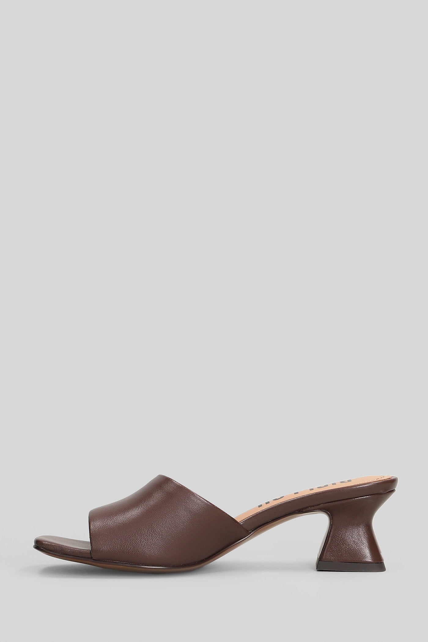 Zia 50 Slipper-Mule Brown Leather Scarpe