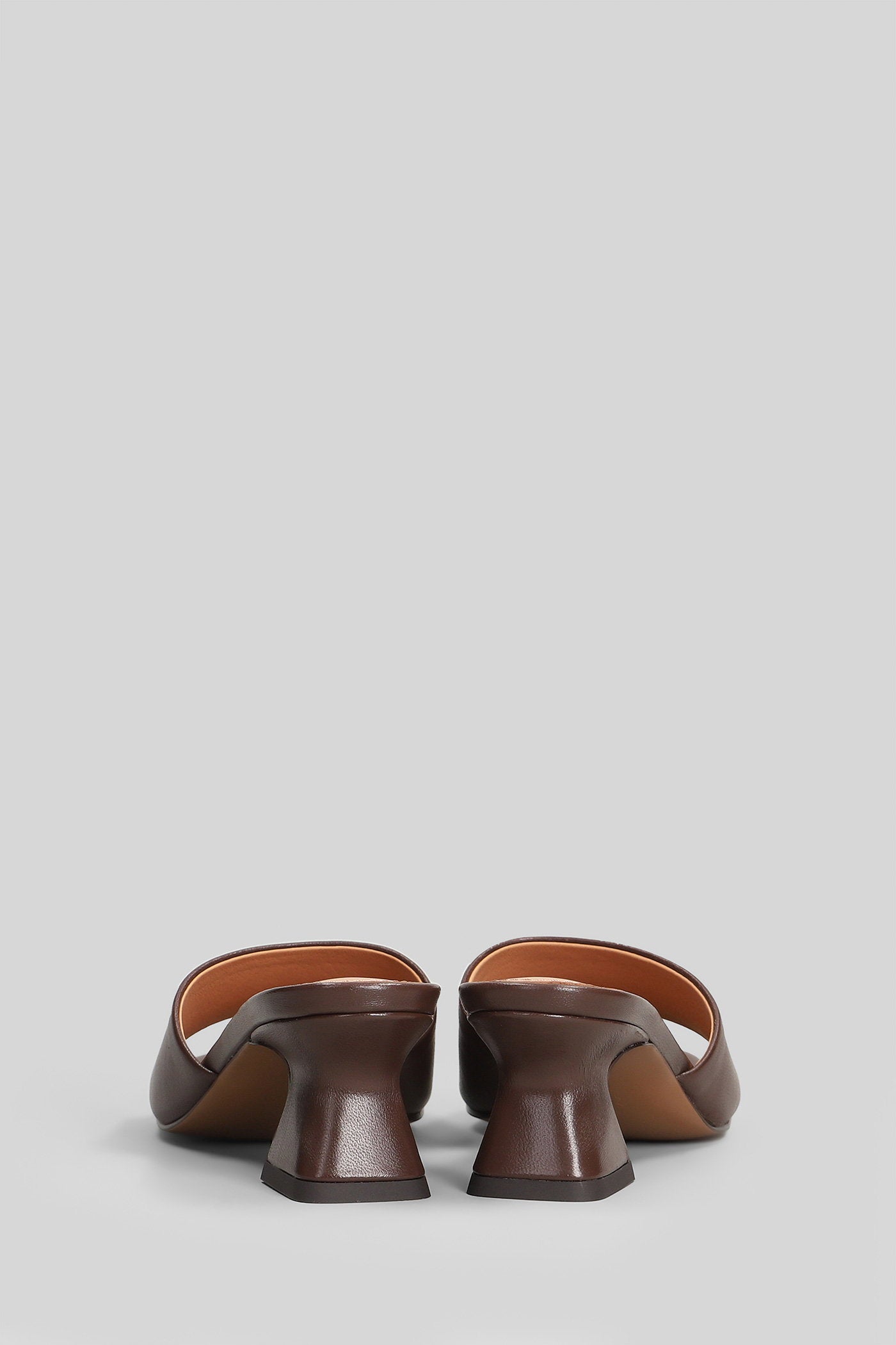 Zia 50 Slipper-Mule Brown Leather Scarpe