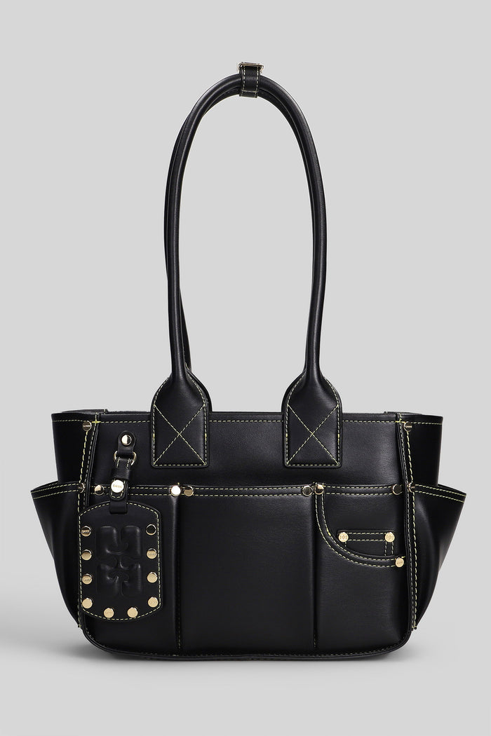 Posy Small Hand Bag Black Faux Leather Borse