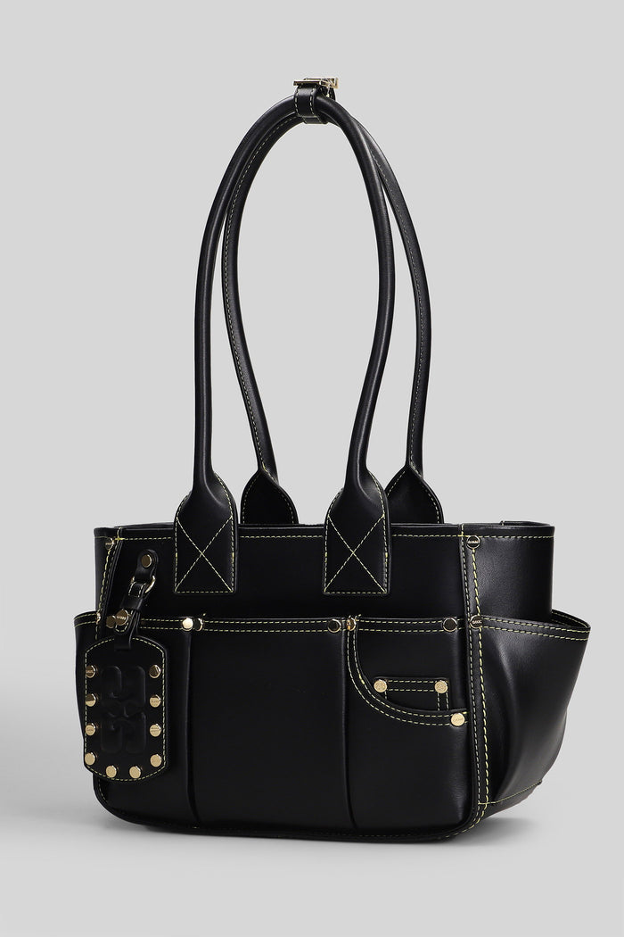 Posy Small Hand Bag Black Faux Leather Borse