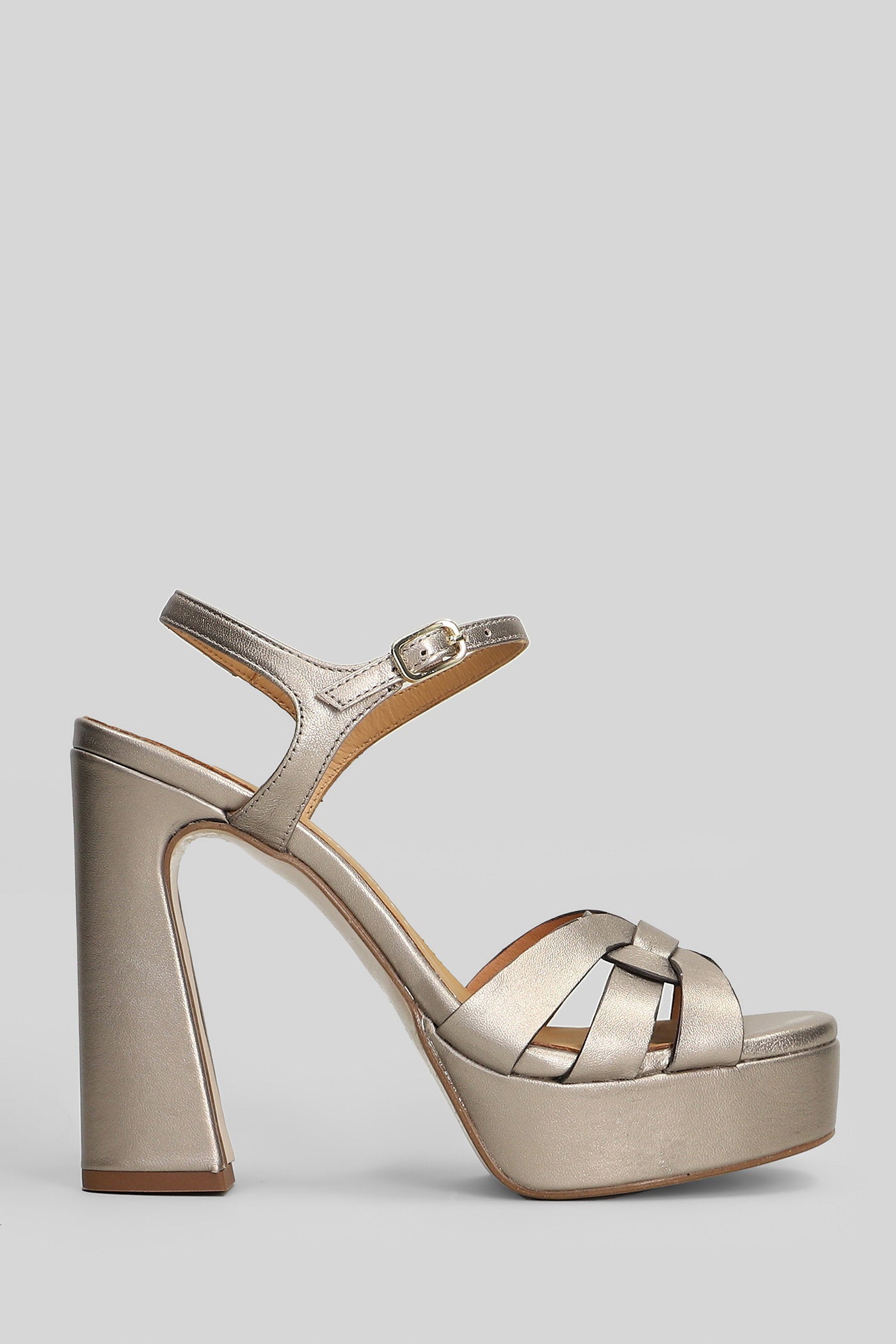 Sandals Gunmetal Leather Scarpe