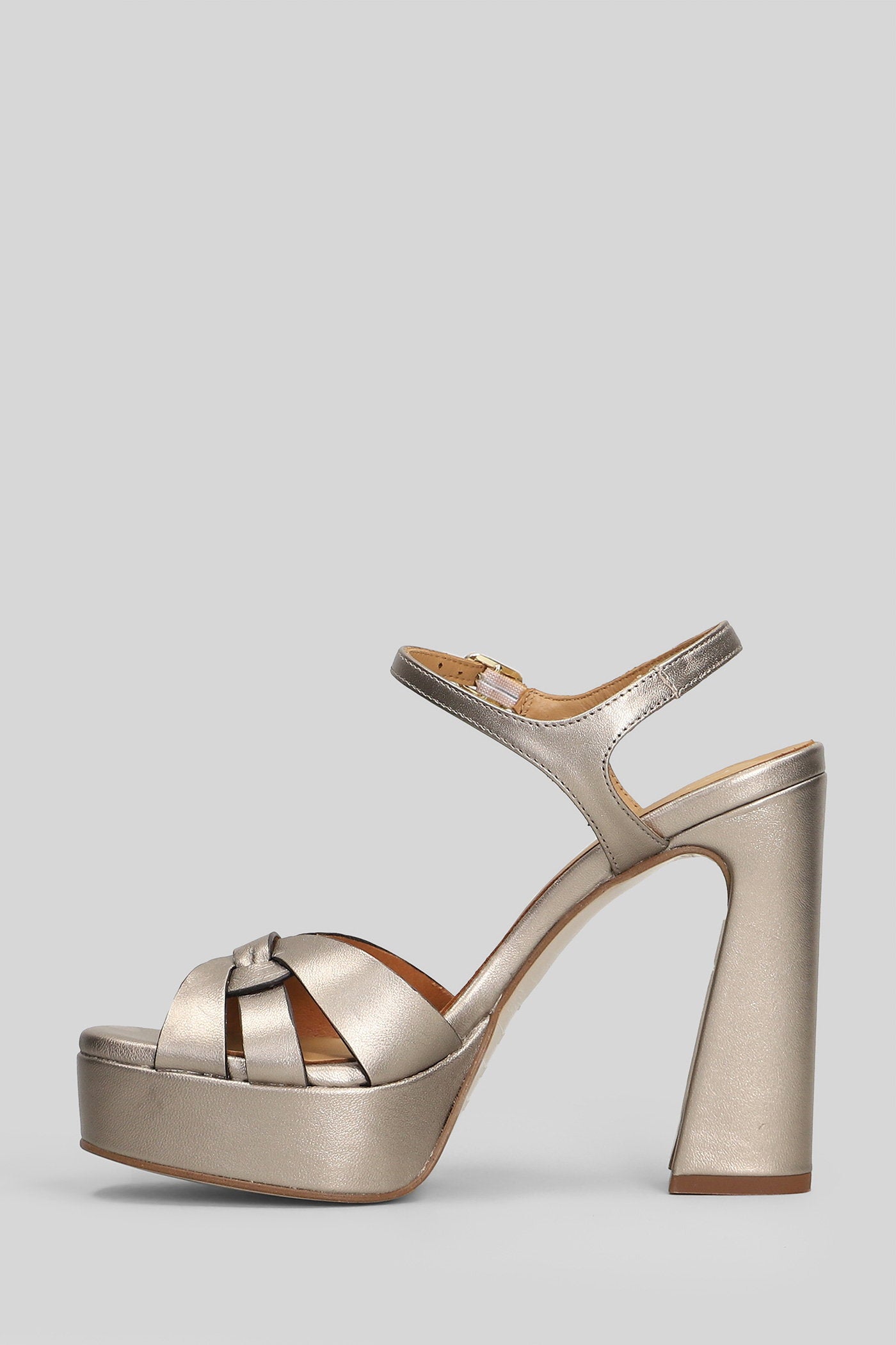 Sandals Gunmetal Leather Scarpe