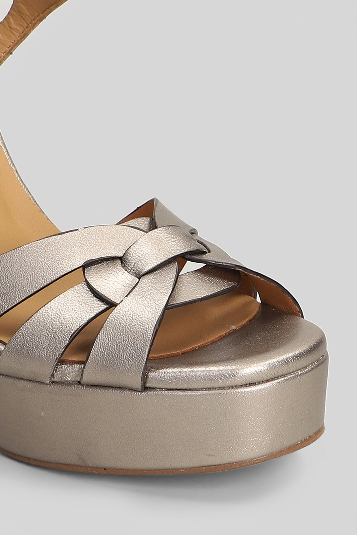 Sandals Gunmetal Leather Scarpe