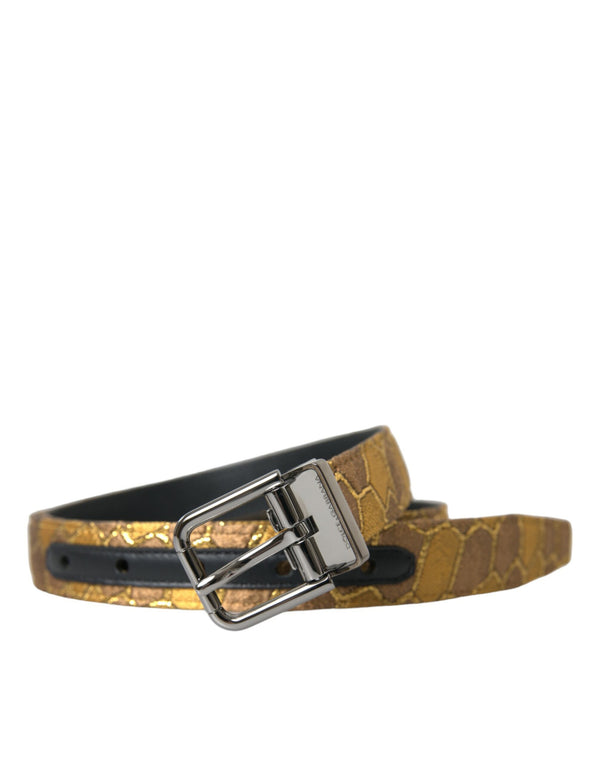 Dolce & Gabbana 100% Leather belt in gold