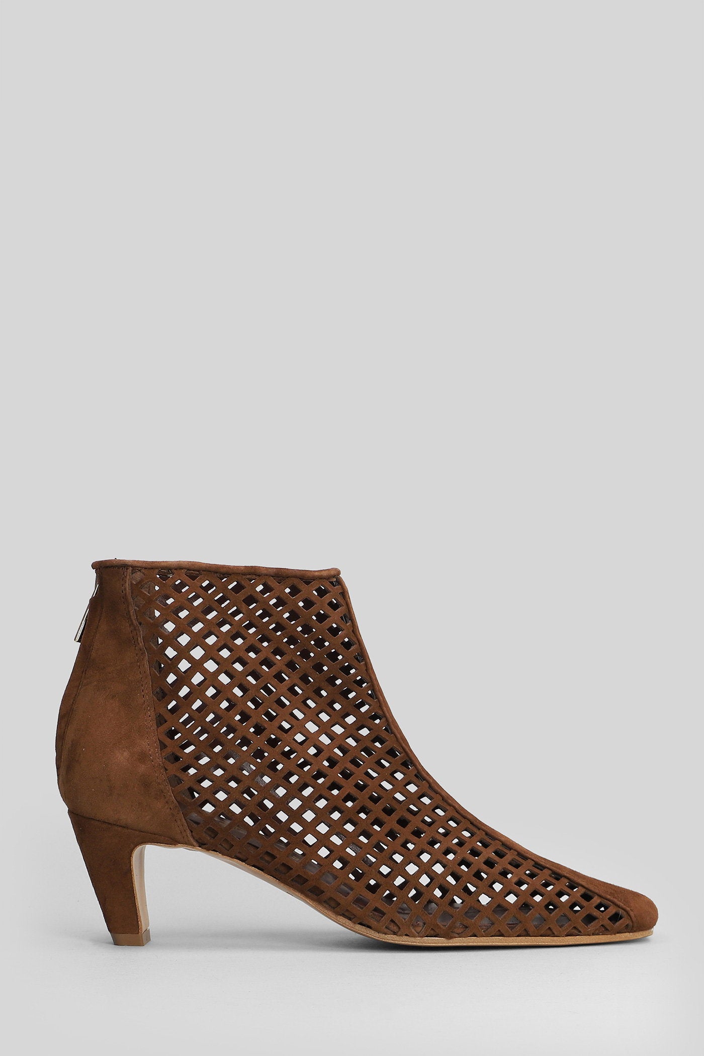 High Heels Ankle Boots Brown Suede Scarpe