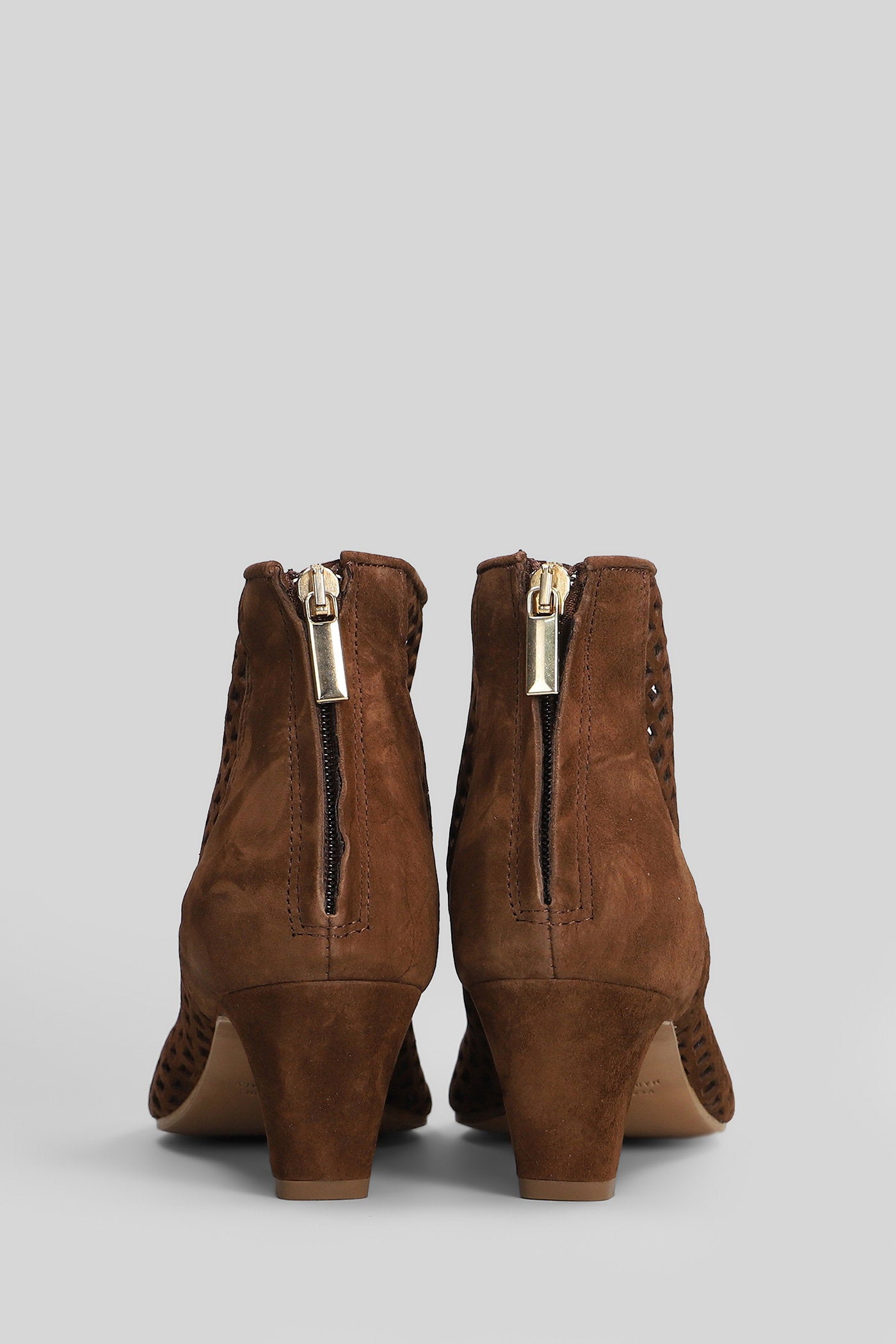 High Heels Ankle Boots Brown Suede Scarpe