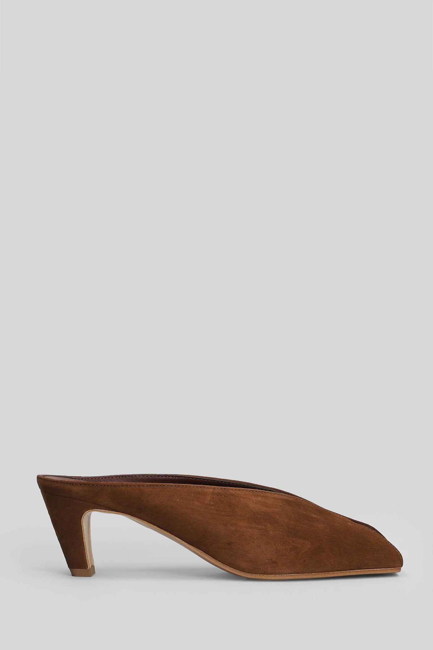 Slipper-Mule Brown Suede Scarpe