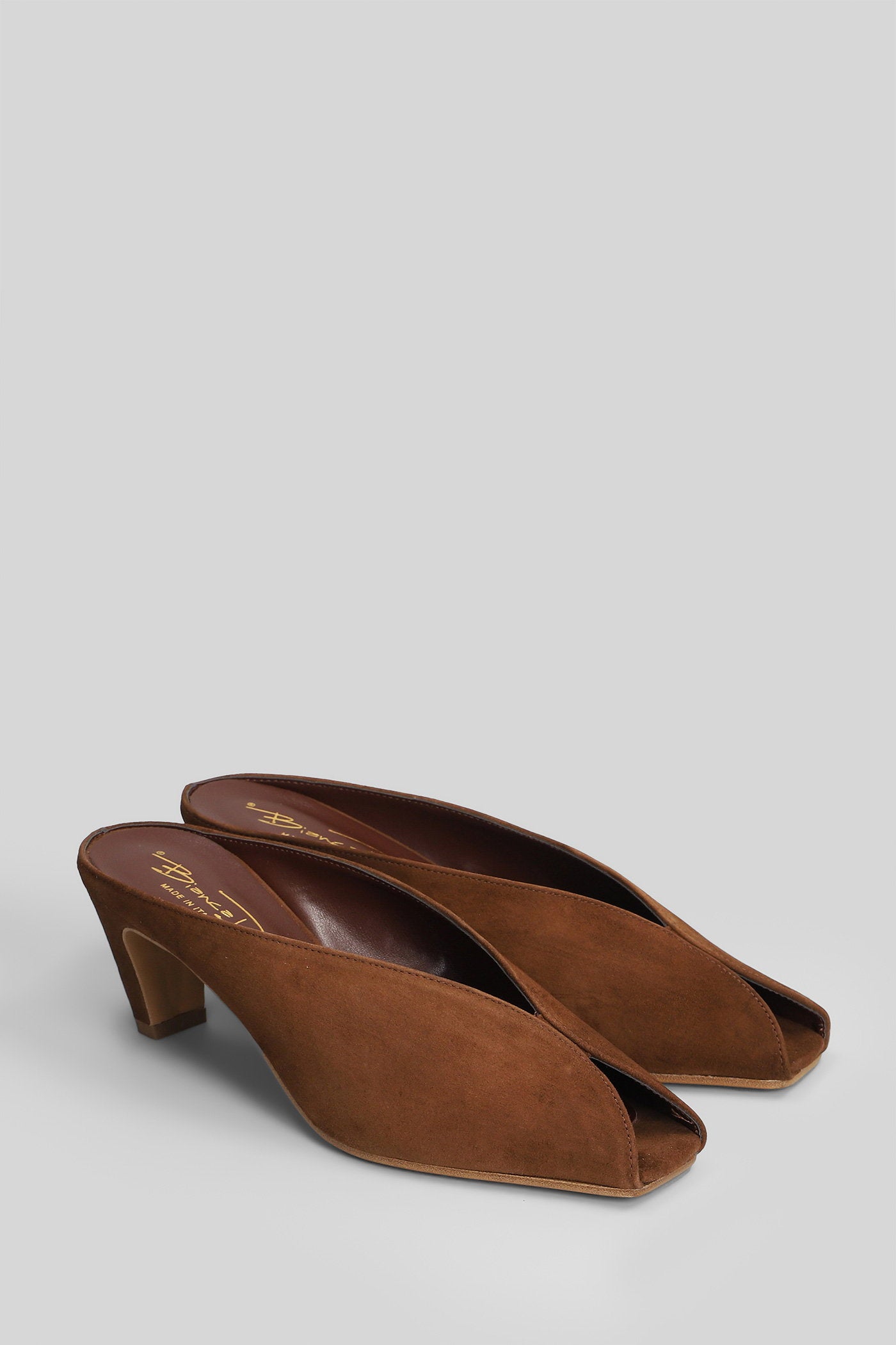 Slipper-Mule Brown Suede Scarpe