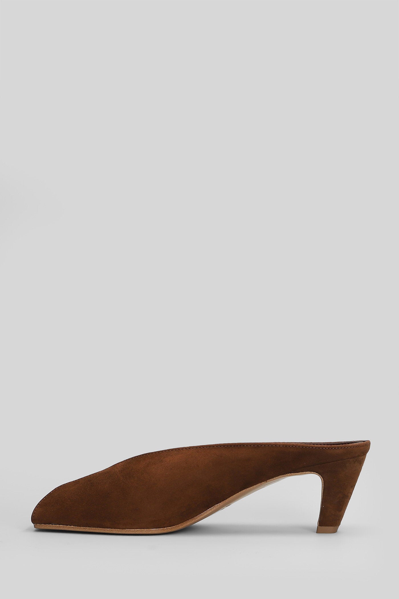Slipper-Mule Brown Suede Scarpe