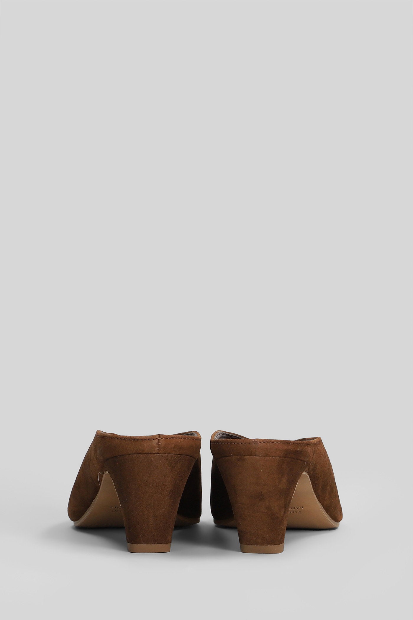 Slipper-Mule Brown Suede Scarpe