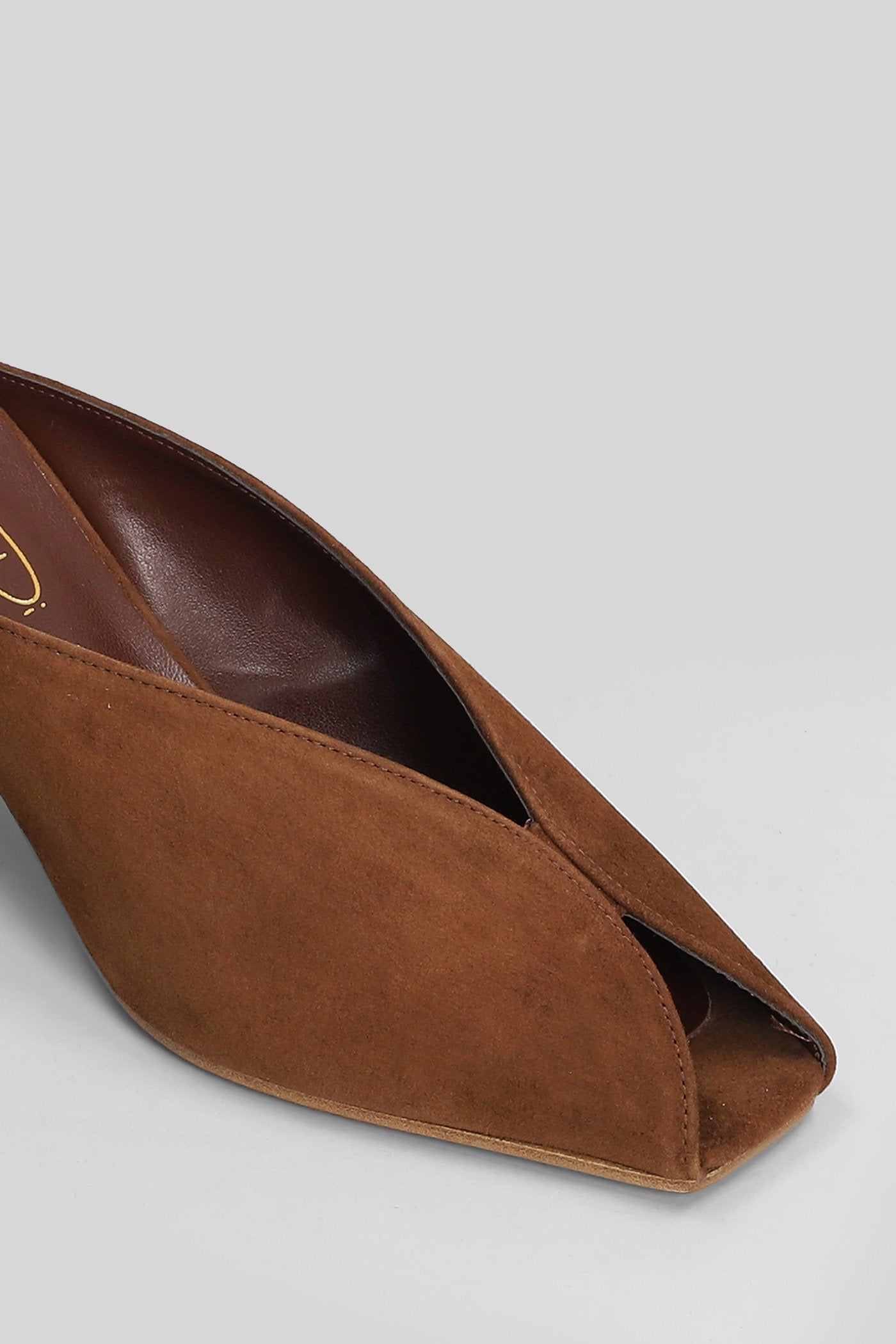 Slipper-Mule Brown Suede Scarpe
