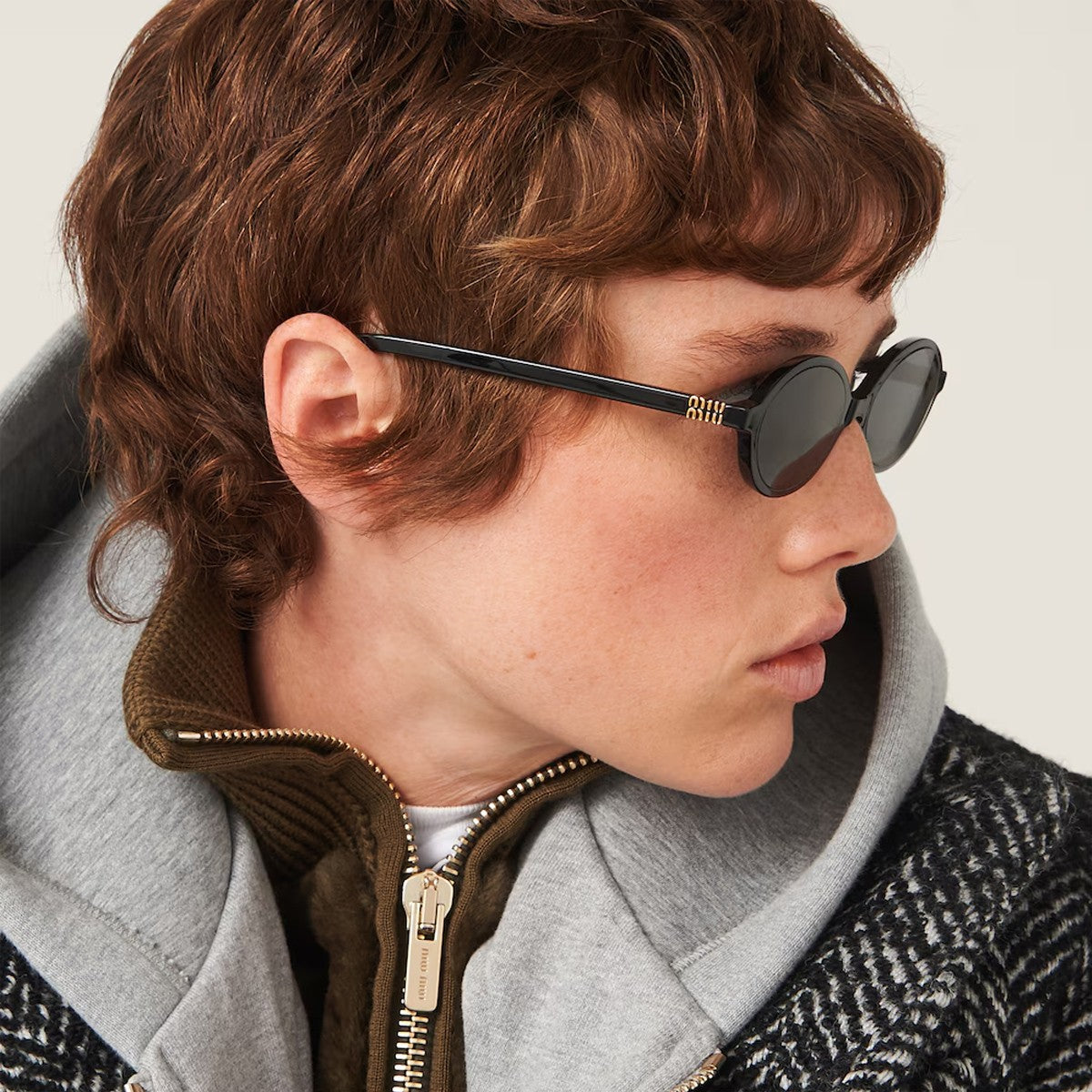 Miu 0mu 04zs Black Acetato Sunglasses
