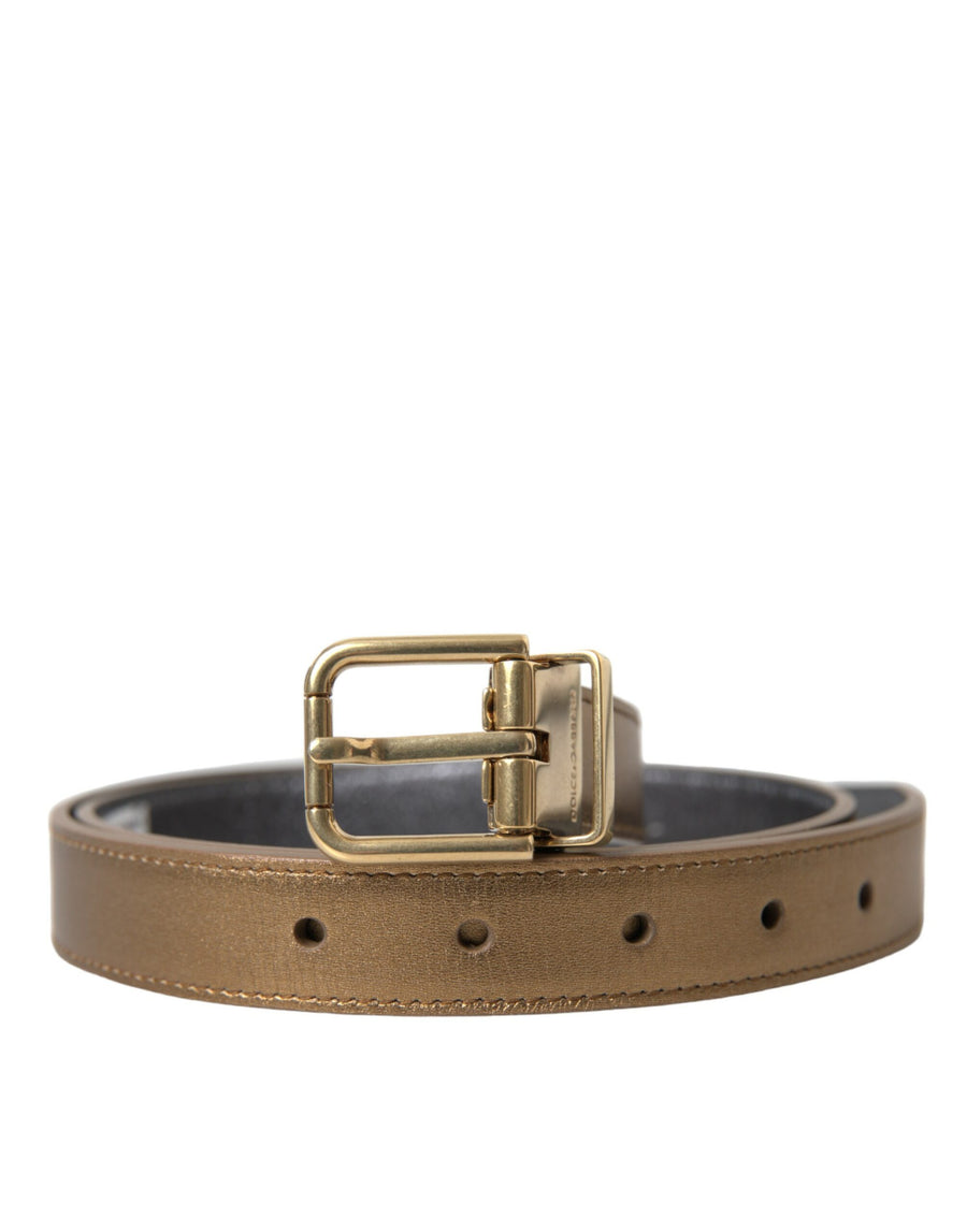 Dolce & Gabbana 100% Leather belt in gold