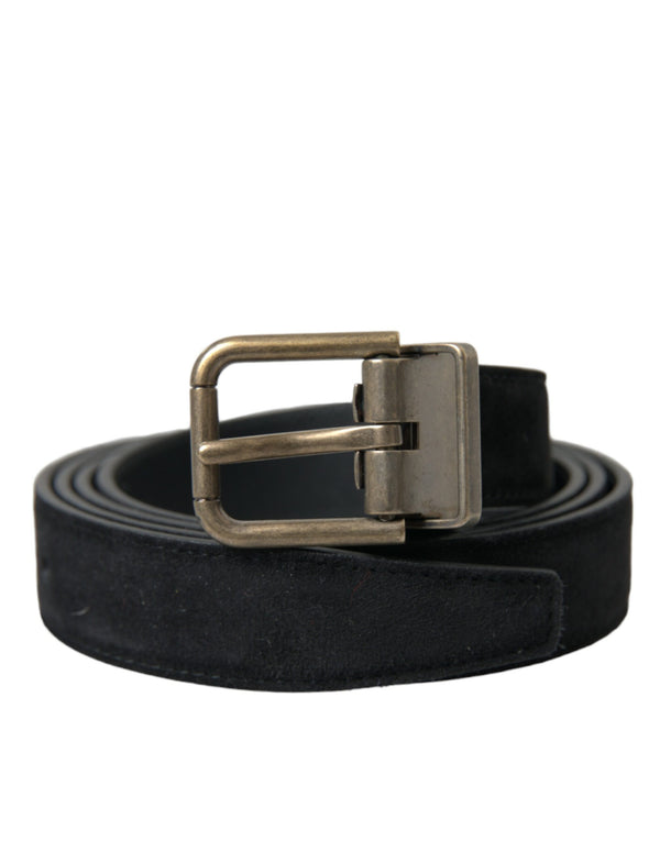 Dolce & Gabbana 100% Calf Leather (suede) belt in black
