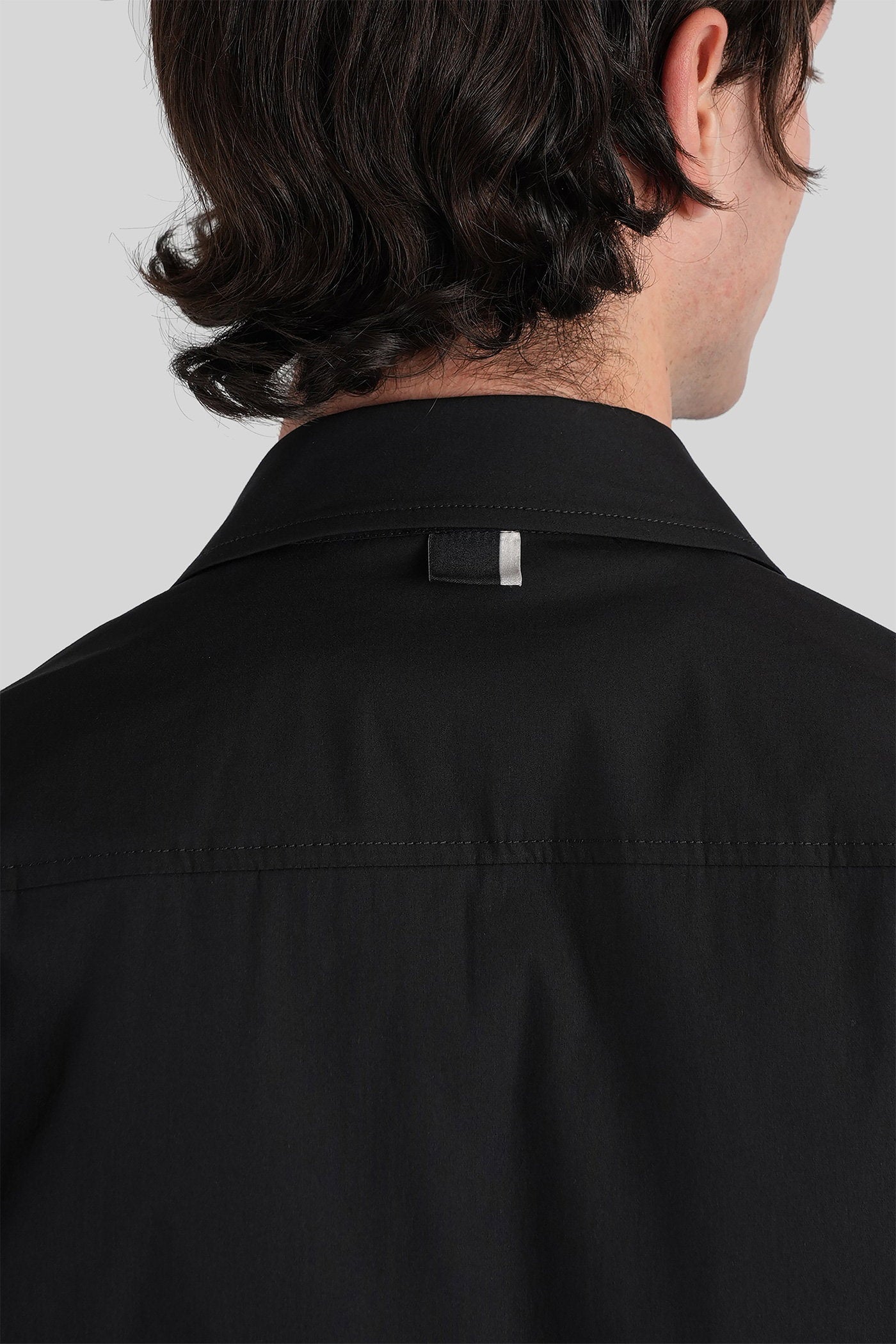 Shirt Zip S162 Black Cotton Abbigliamento