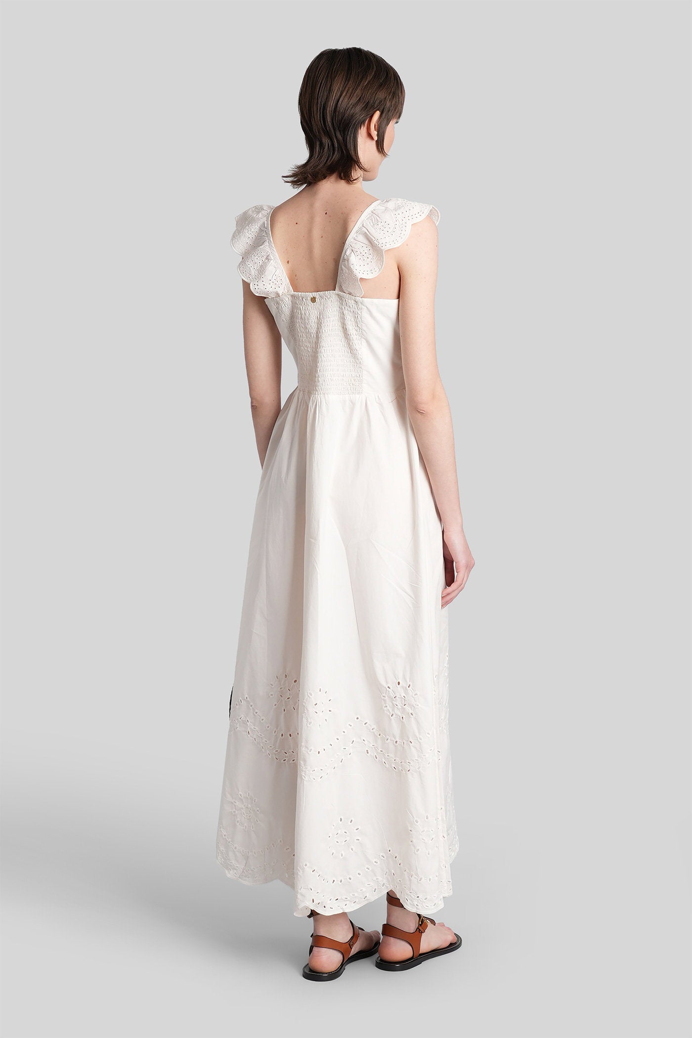 Baby Long Dress White Cotton Abbigliamento